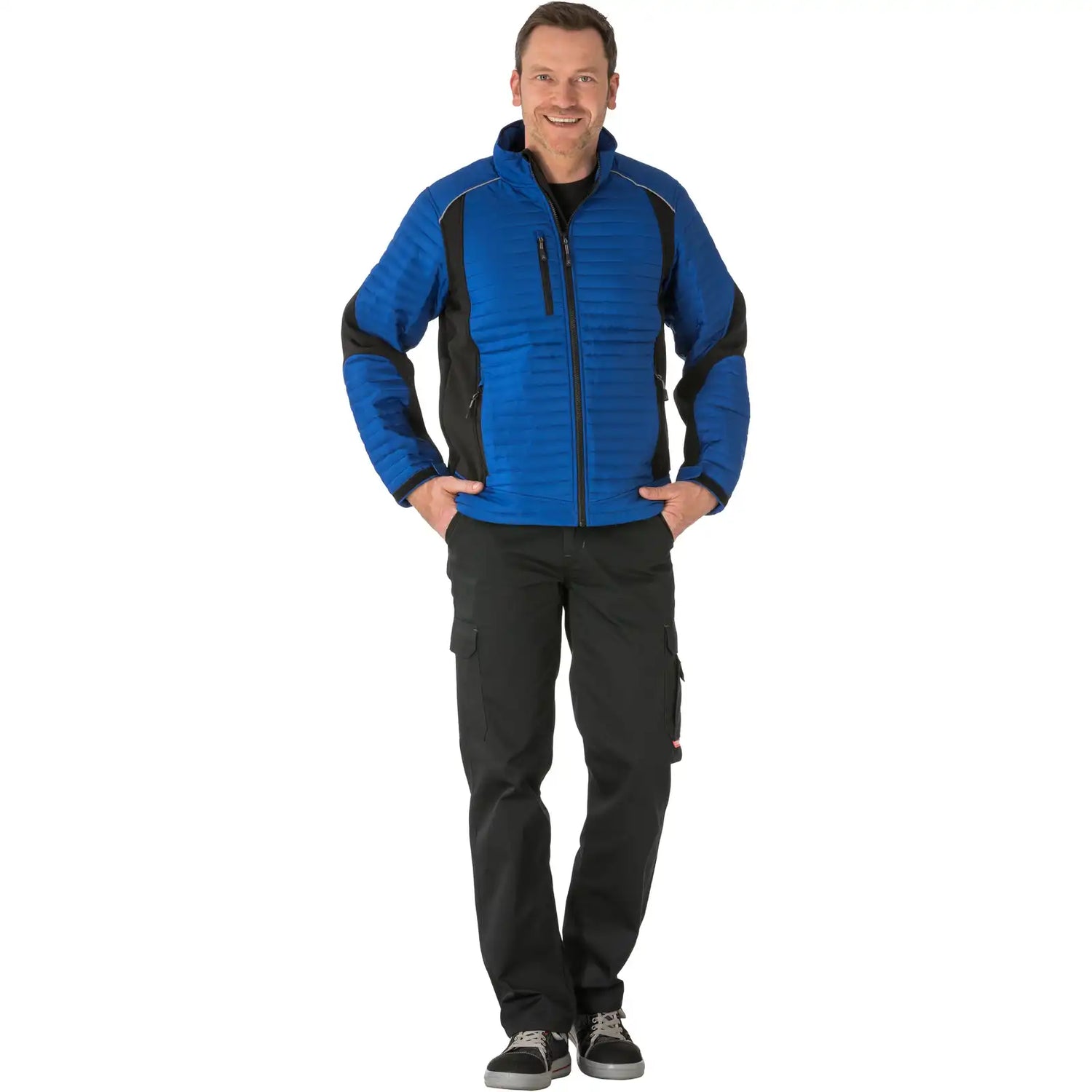 Planam Air Jacke blau/schwarz S blau/schwarz - Produktbild mit Model