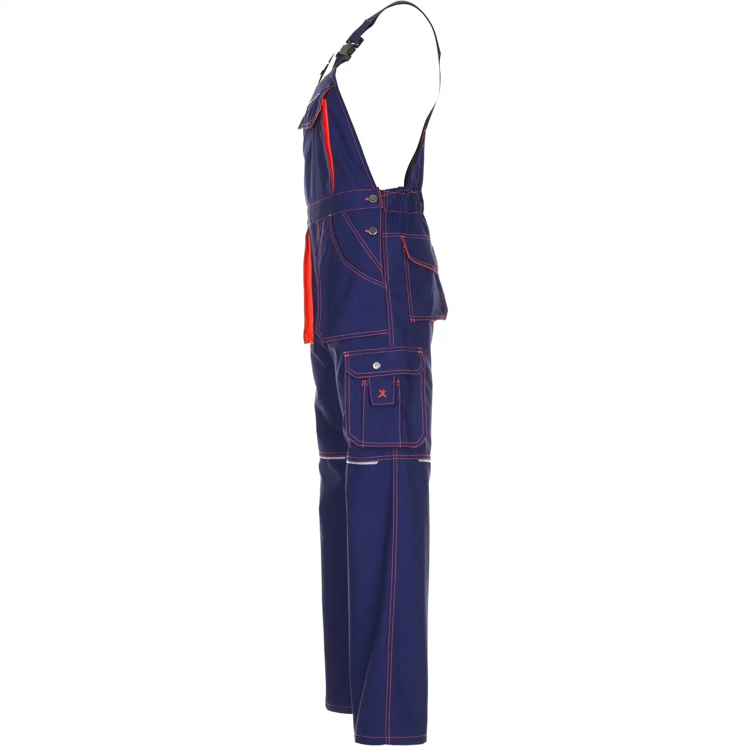 Planam Basalt Neon Latzhose marine/orange 102 marine/orange - Produktbild ohne Model