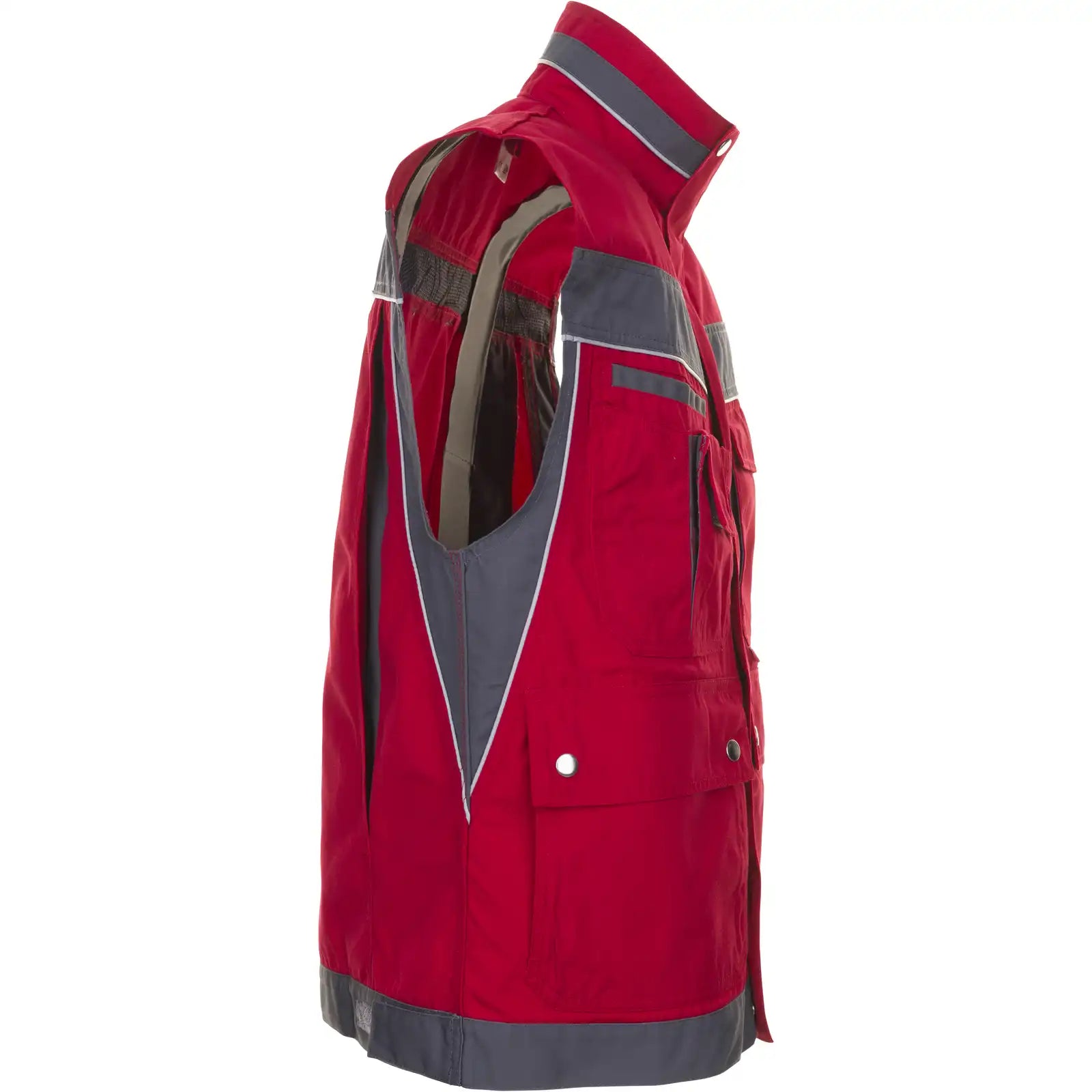 Planam Plaline Weste rot/schiefer XS rot/schiefer - Produktbild ohne Model