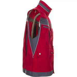 Planam Plaline Weste rot/schiefer XS rot/schiefer - Produktbild ohne Model