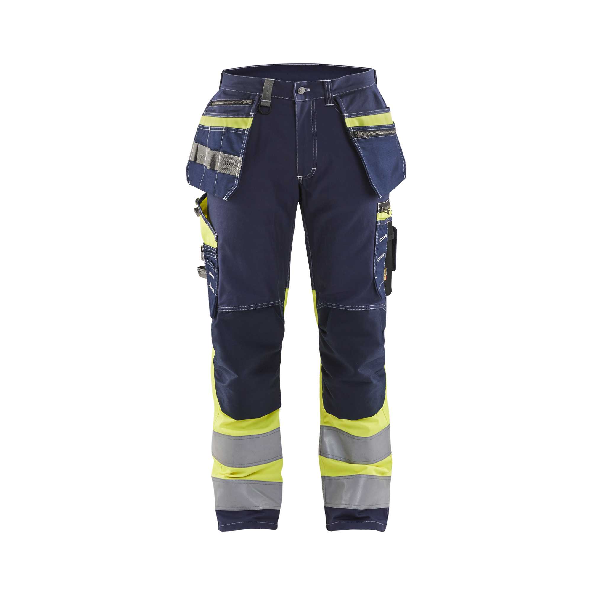 BLAKLADER 17941370 Hi Vis Reflective Work Trousers Men - 100% Cotton