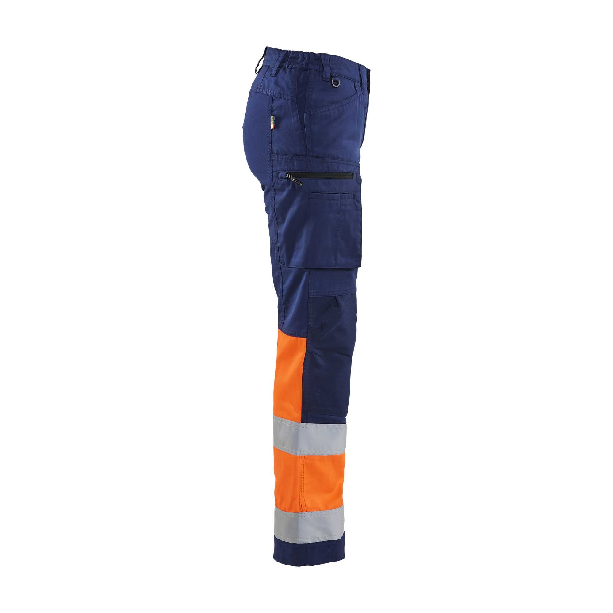 BLAKLADER 71611811 | Damen Warnschutzhose mit Stretch Warnschutz Reflektierende Arbeitshose Damen - Klasse 1 zertifiziert
