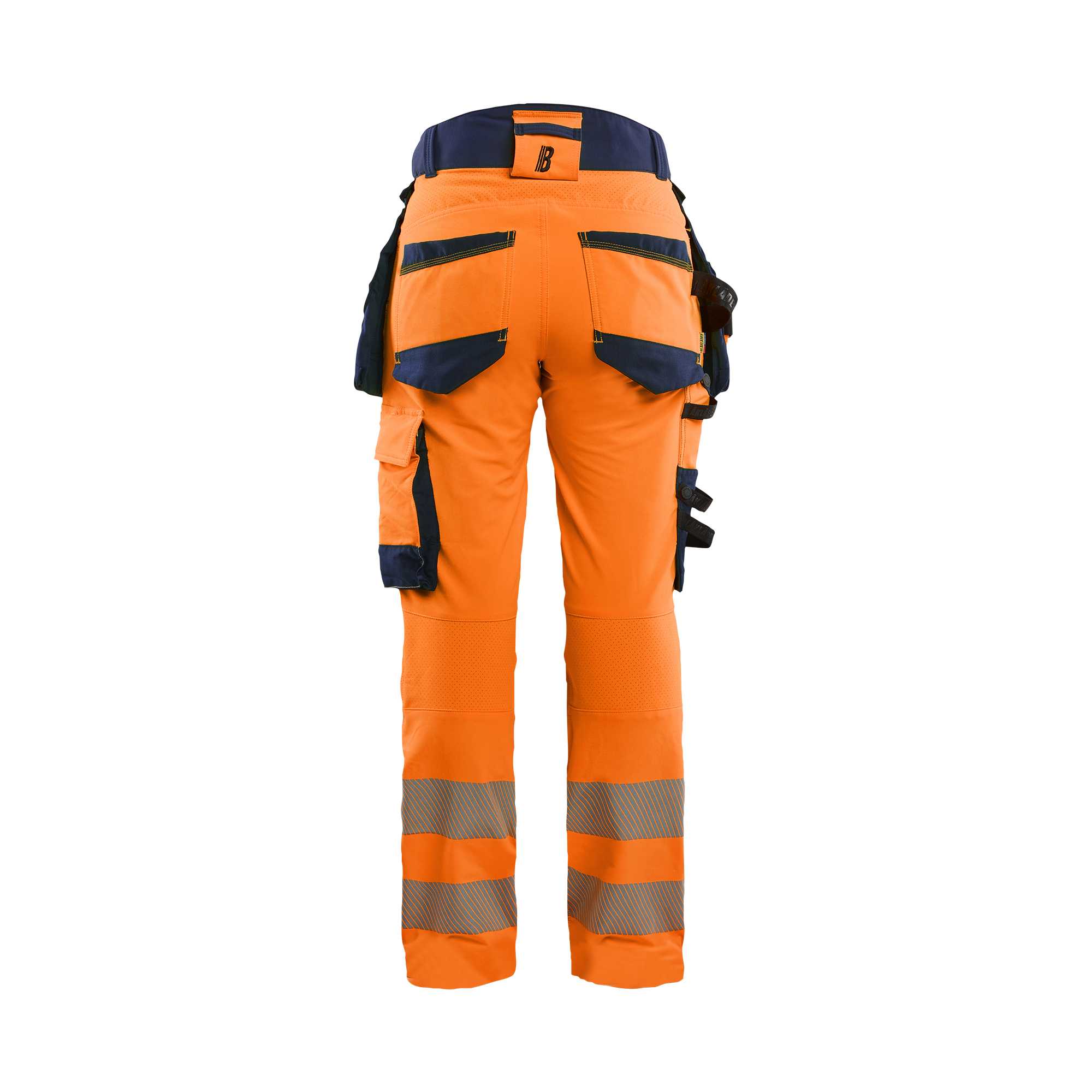 BLAKLADER 70221648 Women's Hi Vis trousers 4 way stretch Hi Vis Reflective Work Trousers Women - double weave