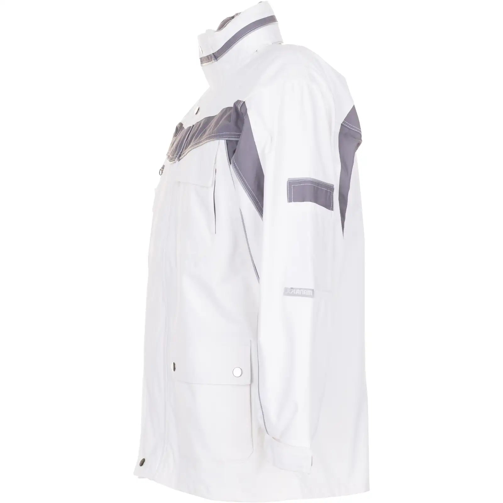 Planam Plaline Allwetterjacke reinweiß/zink XS reinweiß/zink - Produktbild ohne Model