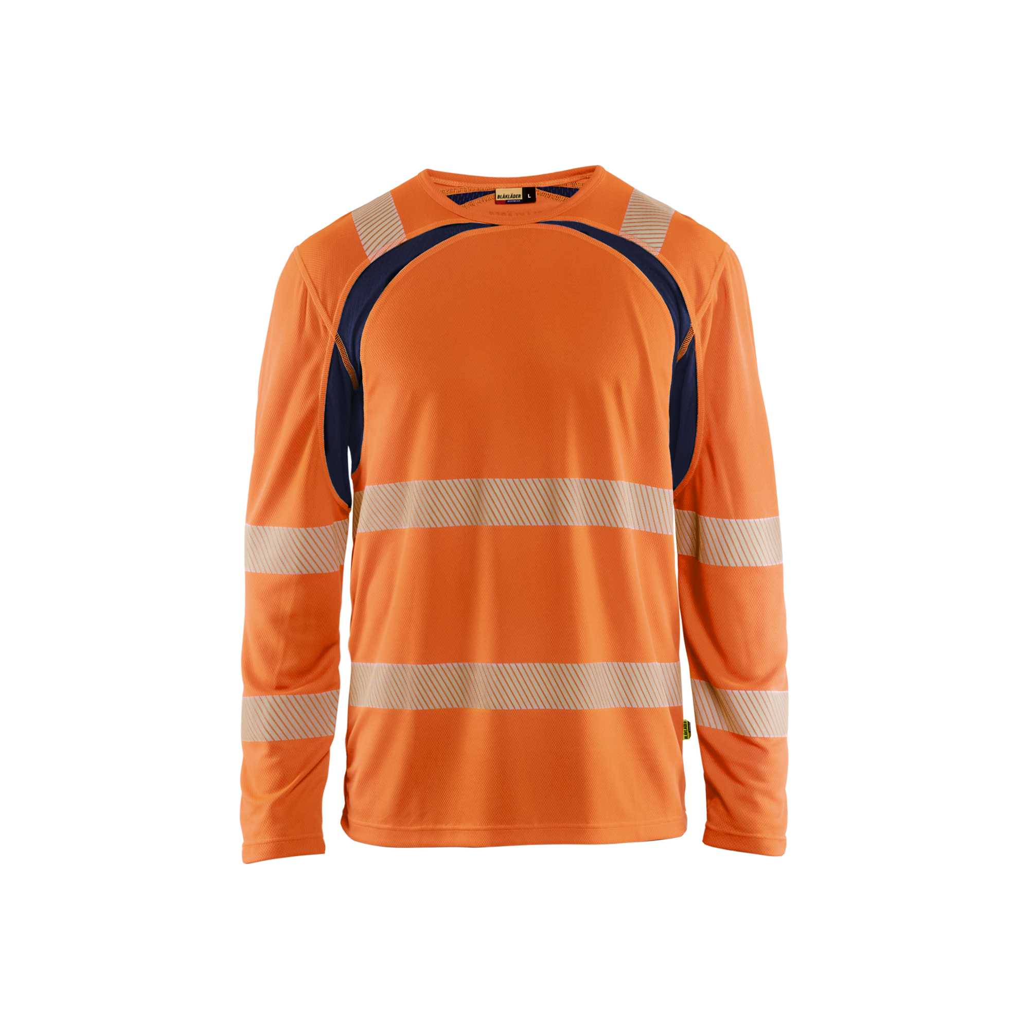 BLAKLADER 35991013 Hi Vis UV Protected Long Sleeved T Shirt Hi Vis Reflective Long Sleeve Work T-Shirt MEN - 100% Polyester