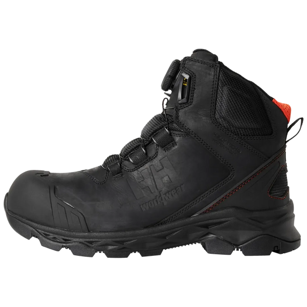 Helly Hansen Oxford Mid S3 - Stivale Di Sicurezza Senza Metallo, Pelle Nabuk, Punta Composita, Colore Nero