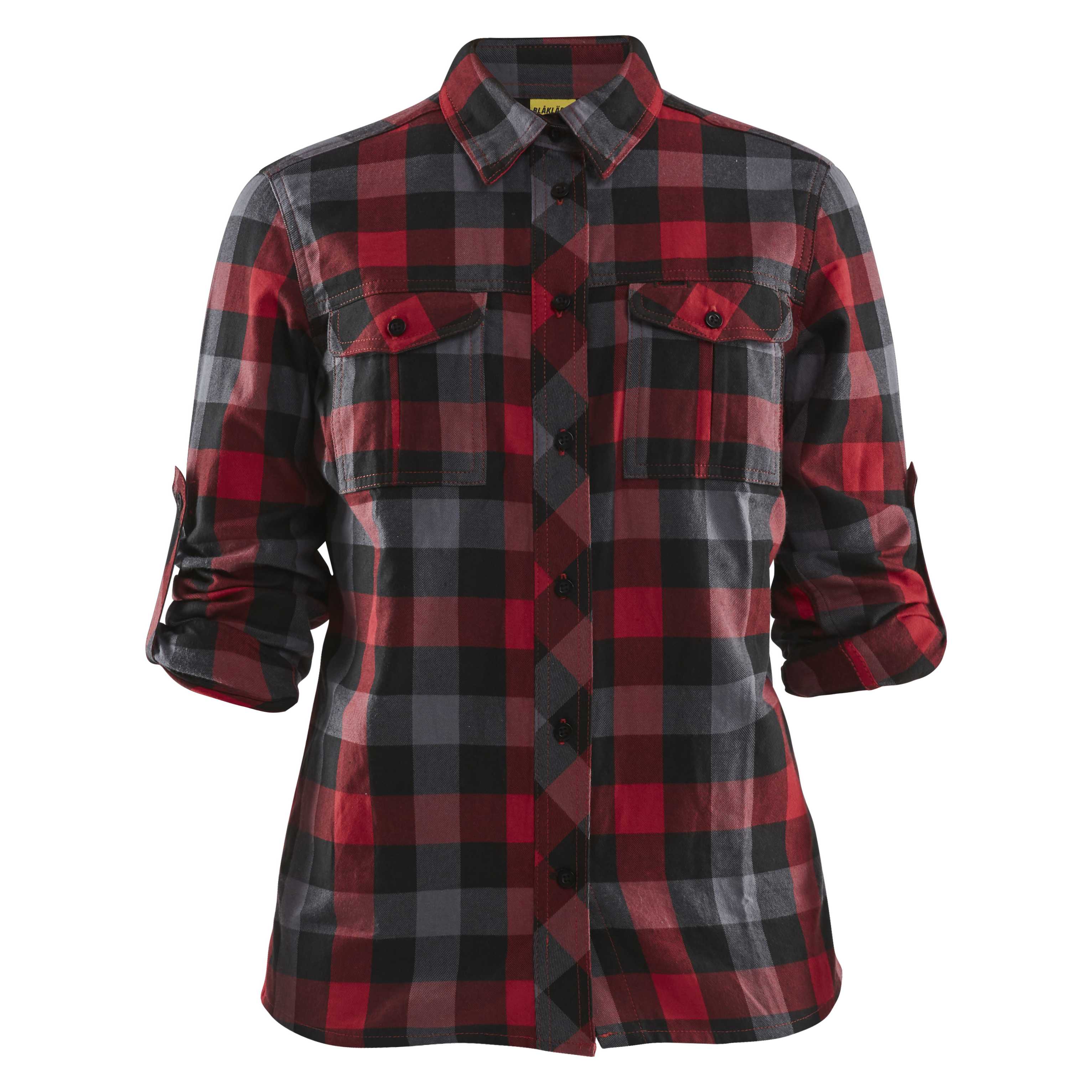 BLAKLADER 32091152 Women's Flannel Shirt Long Sleeve Work Shirt WOMEN - 100% Cotton