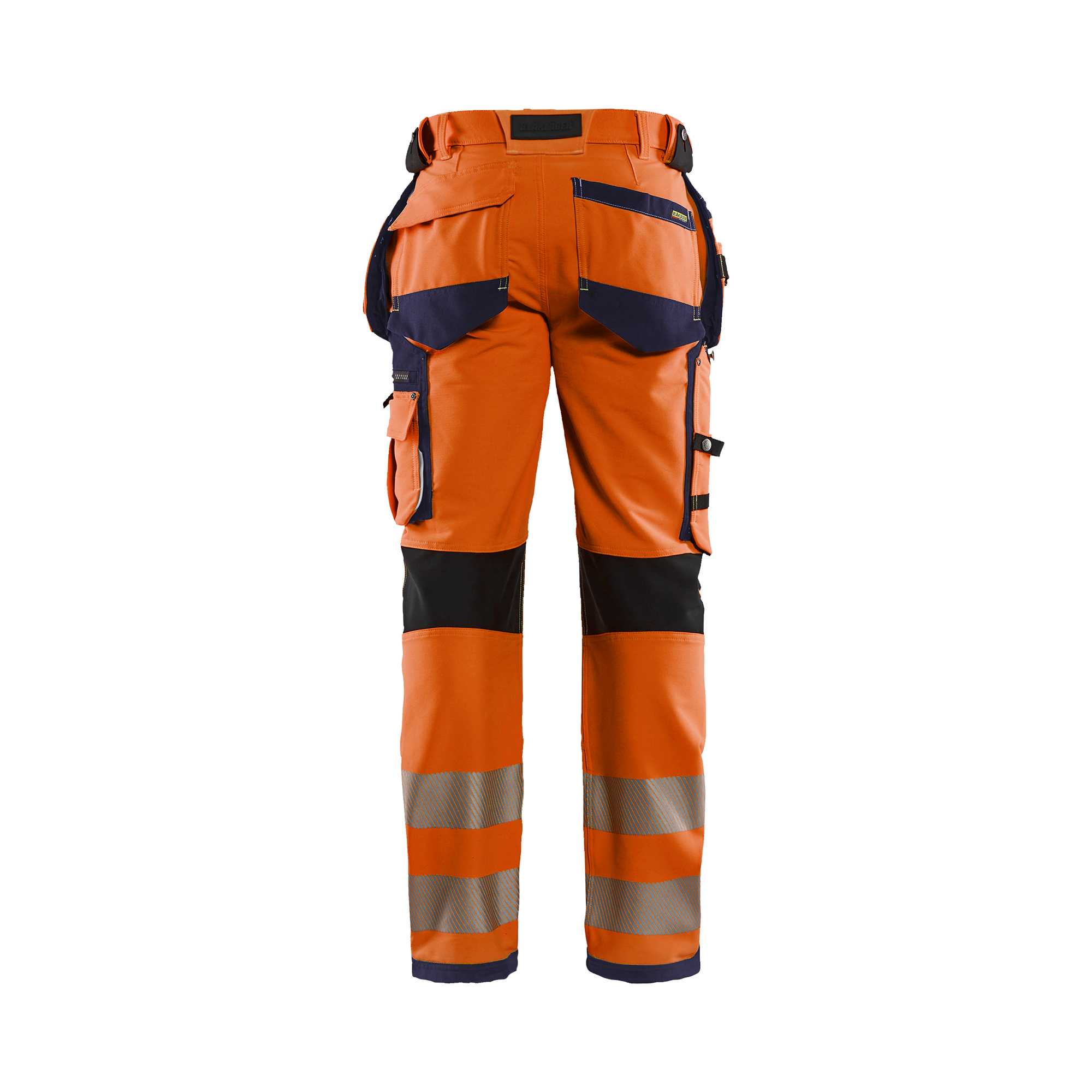 BLAKLADER 19971642 | Hi Vis trousers 4 way stretch Hi Vis Reflective Work Trousers Men - Water Repellent