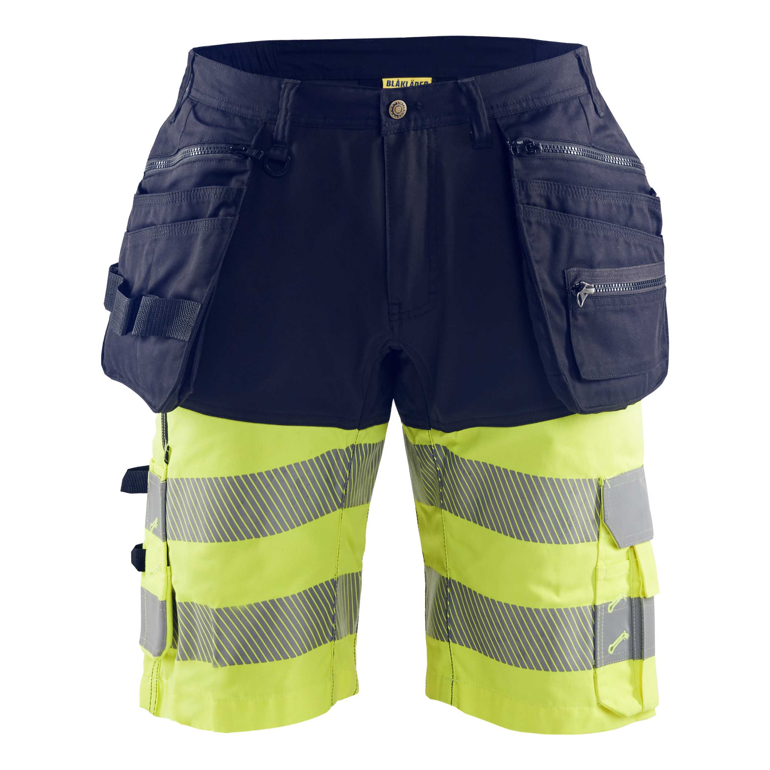 BLAKLADER 15961811 | Hi Vis shorts with stretch Hi Vis Reflective Work Shorts Men - Stretch Fabric