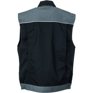 Planam Highline Arbeitsweste schwarz/schiefer/zink XS schwarz/schiefer/zink - Produktbild ohne Model