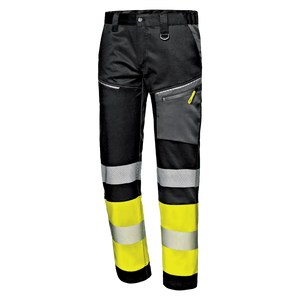 SIR SAFETY CONTRAST Pantaloni da lavoro stretch ad alta visibilità uomo - Bande riflettenti