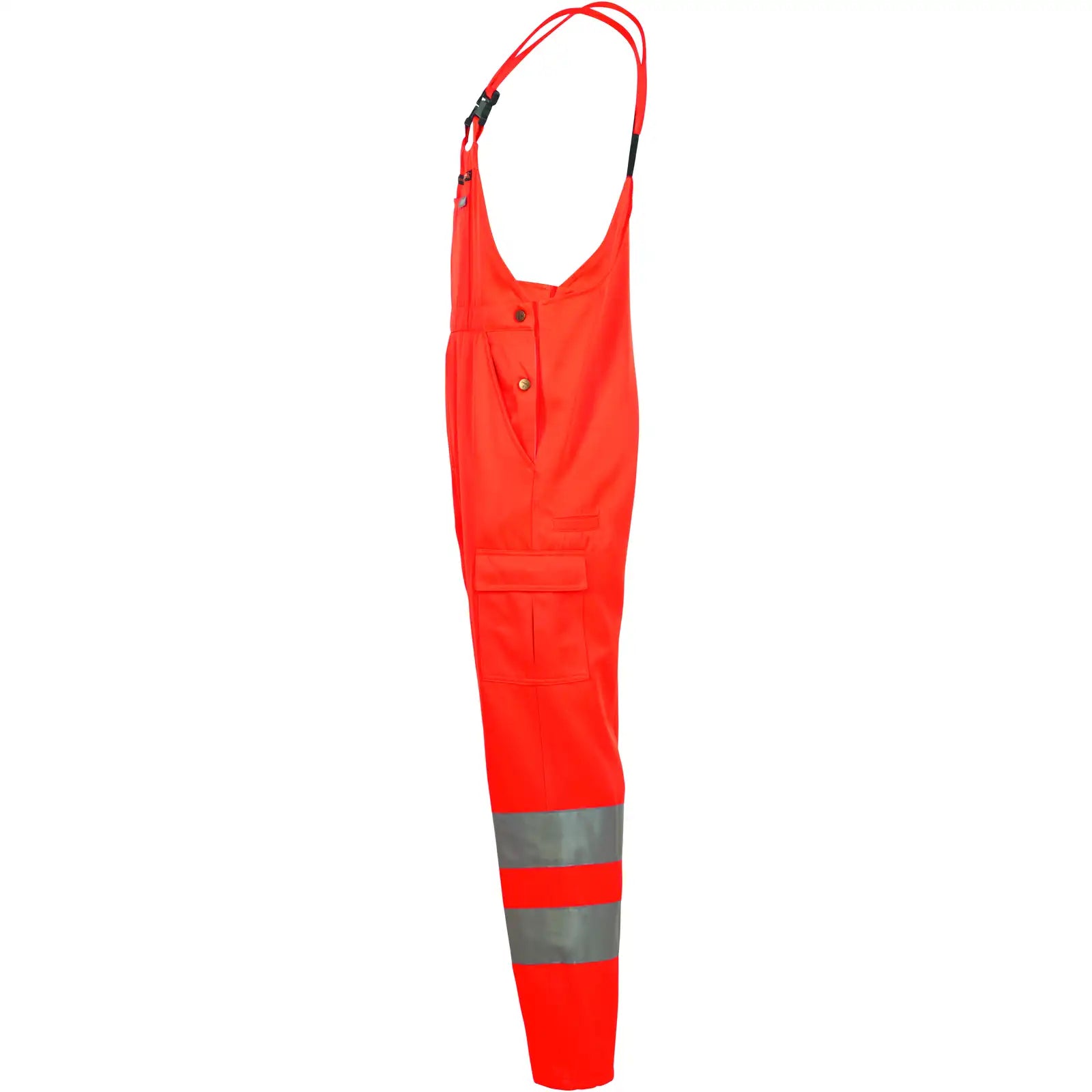 Planam Warnschutz Latzhose uni orange 102 uni orange - Produktbild ohne Model