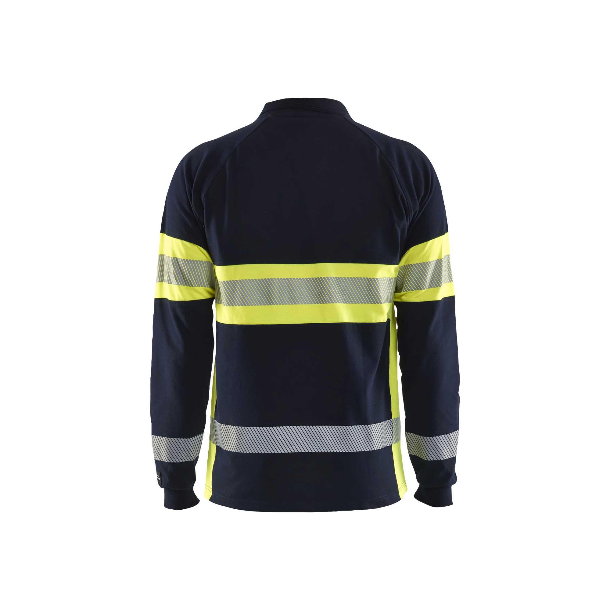 BLAKLADER 34381741 Multinorm Long sleeved Polo Hi Vis Reflective Long Sleeve Work Polo MEN - Flame Retardant
