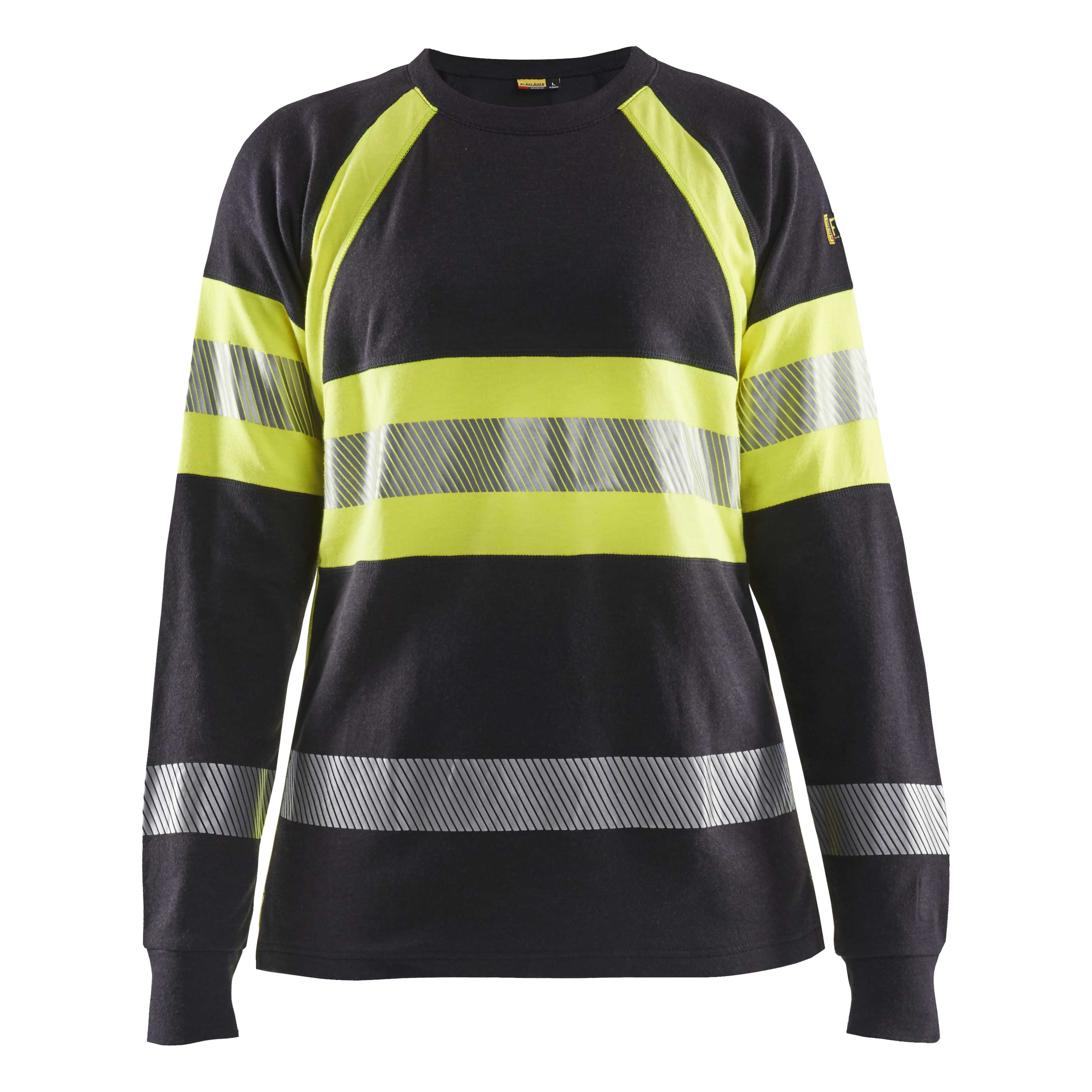 BLAKLADER 34941761 Women's Multinorm long sleeved t shirt Hi Vis Reflective Long Sleeve Work T-Shirt WOMEN - Flame Retardant