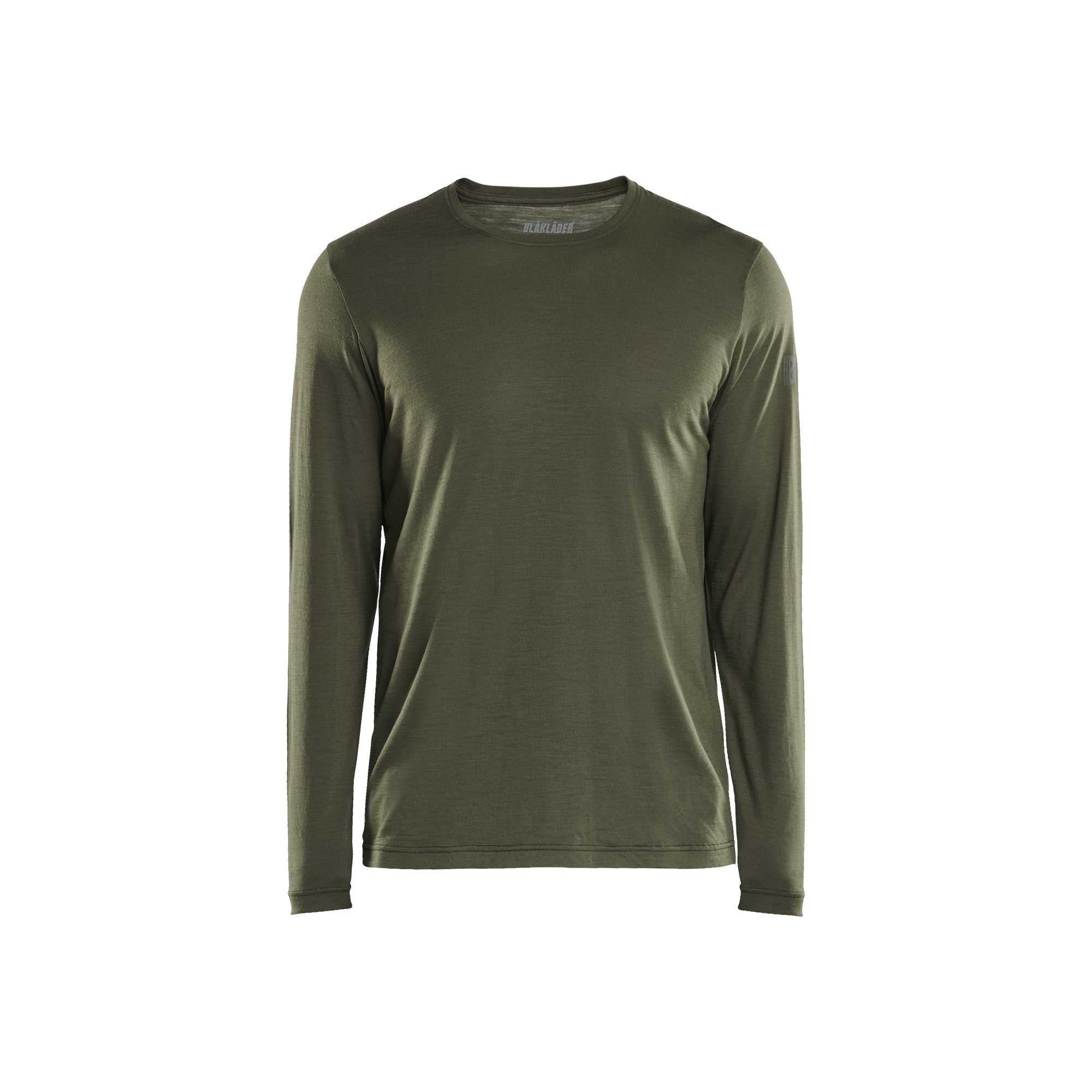 BLAKLADER 35381743 Long sleeved Merino Wool T shirt Long Sleeve Work T-Shirt MEN - 85% Merino Wool
