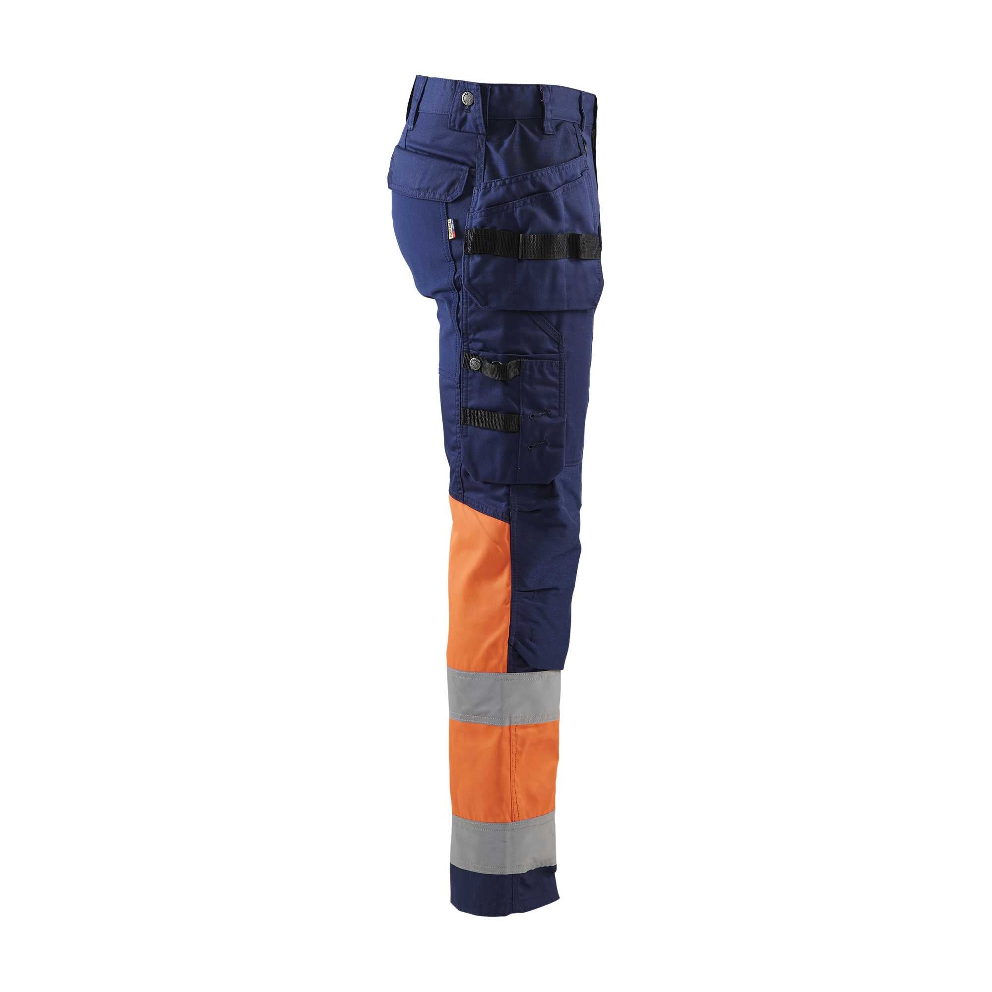 BLAKLADER 15581811 | Hi Vis trousers with stretch Hi Vis Reflective Work Trousers Men - stretch fabric