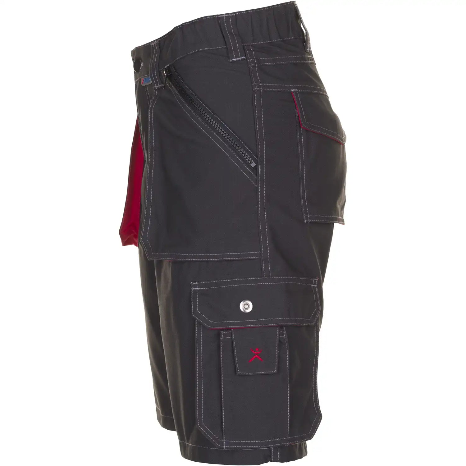 Planam Basalt Shorts anthrazit/rot S anthrazit/rot - Produktbild ohne Model