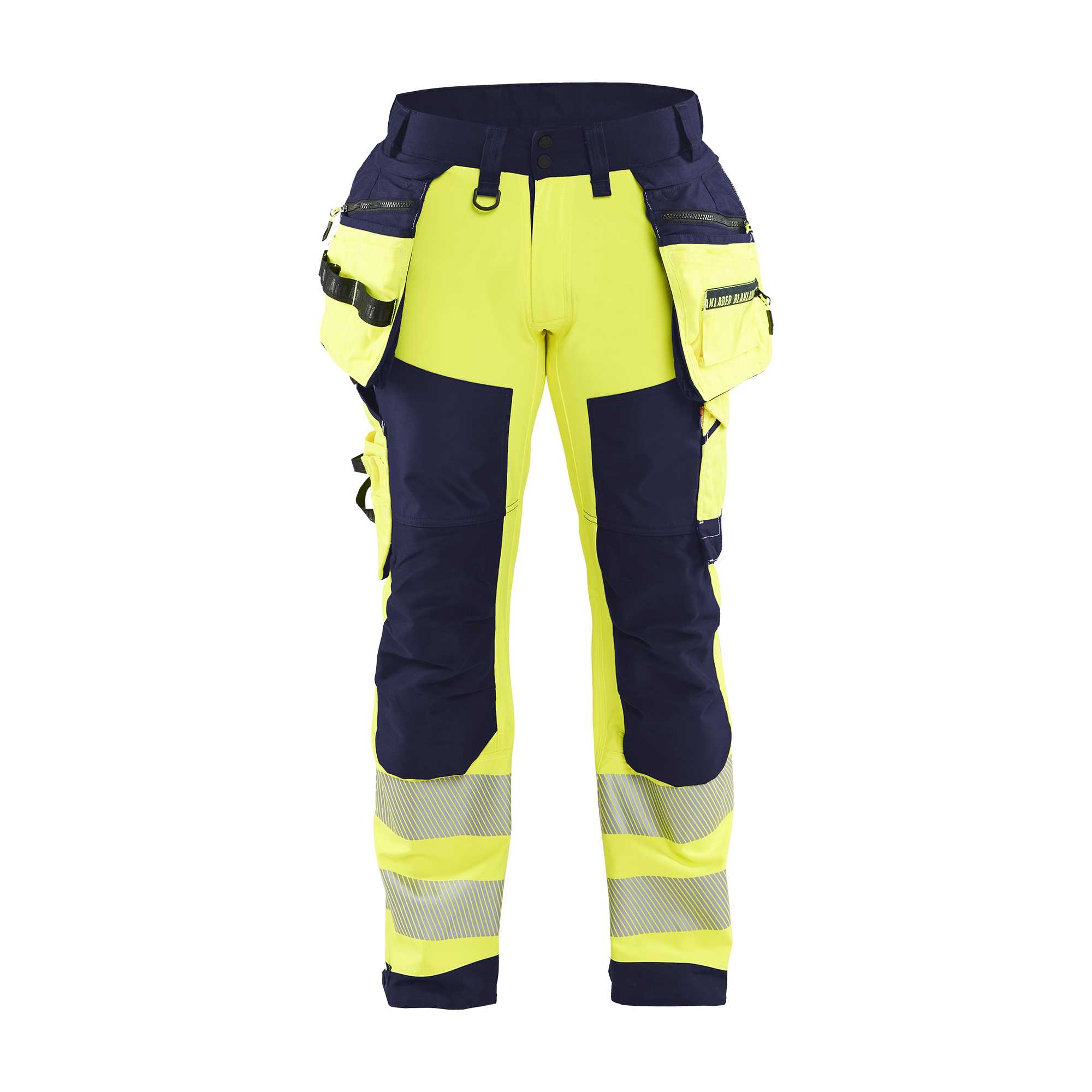 BLAKLADER 18202513 | Hi vis Softshell Trousers Hi Vis Reflective Work Trousers Men - Waterproof
