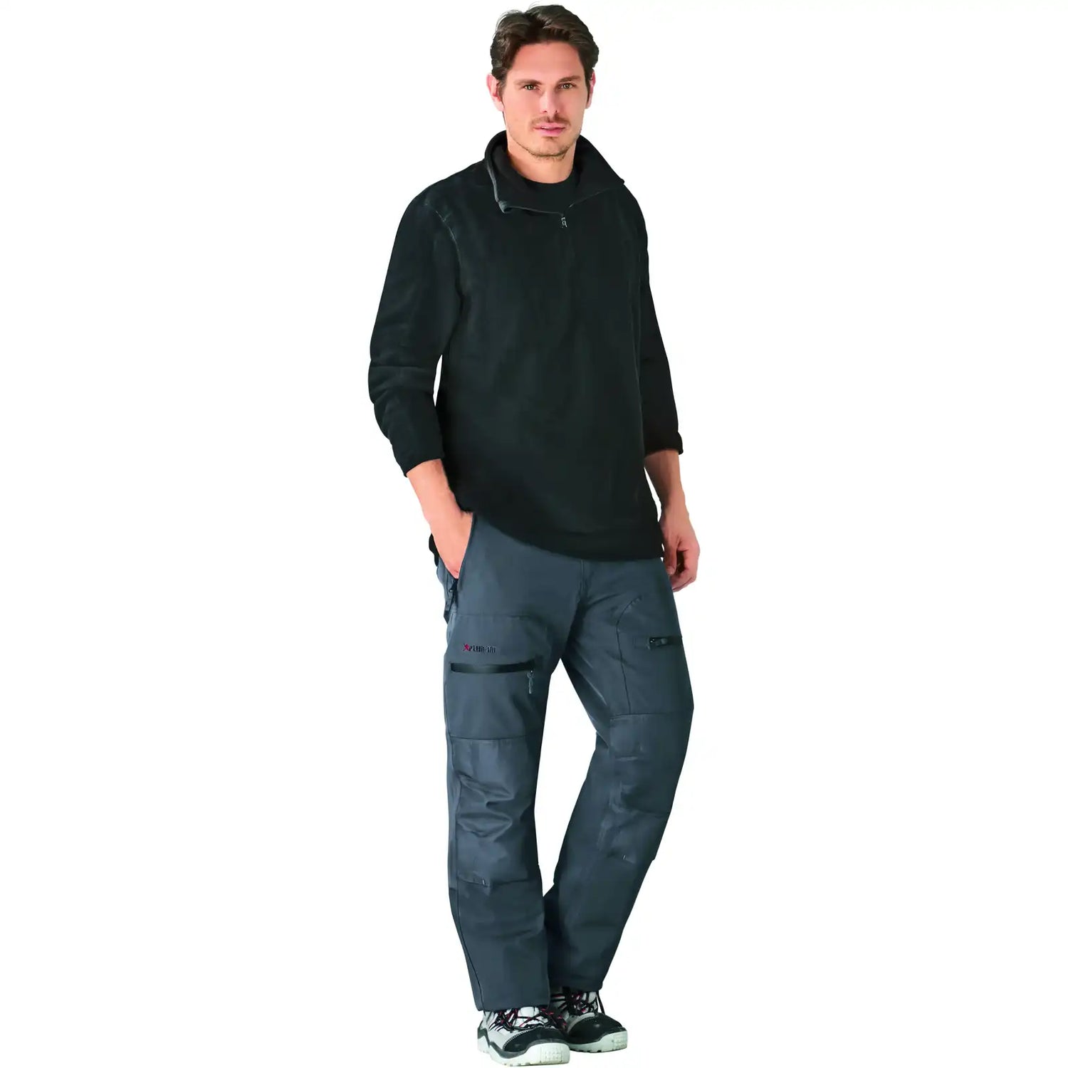 Planam Outdoor Slope Outdoorhose schiefer S schiefer - Produktbild mit Model