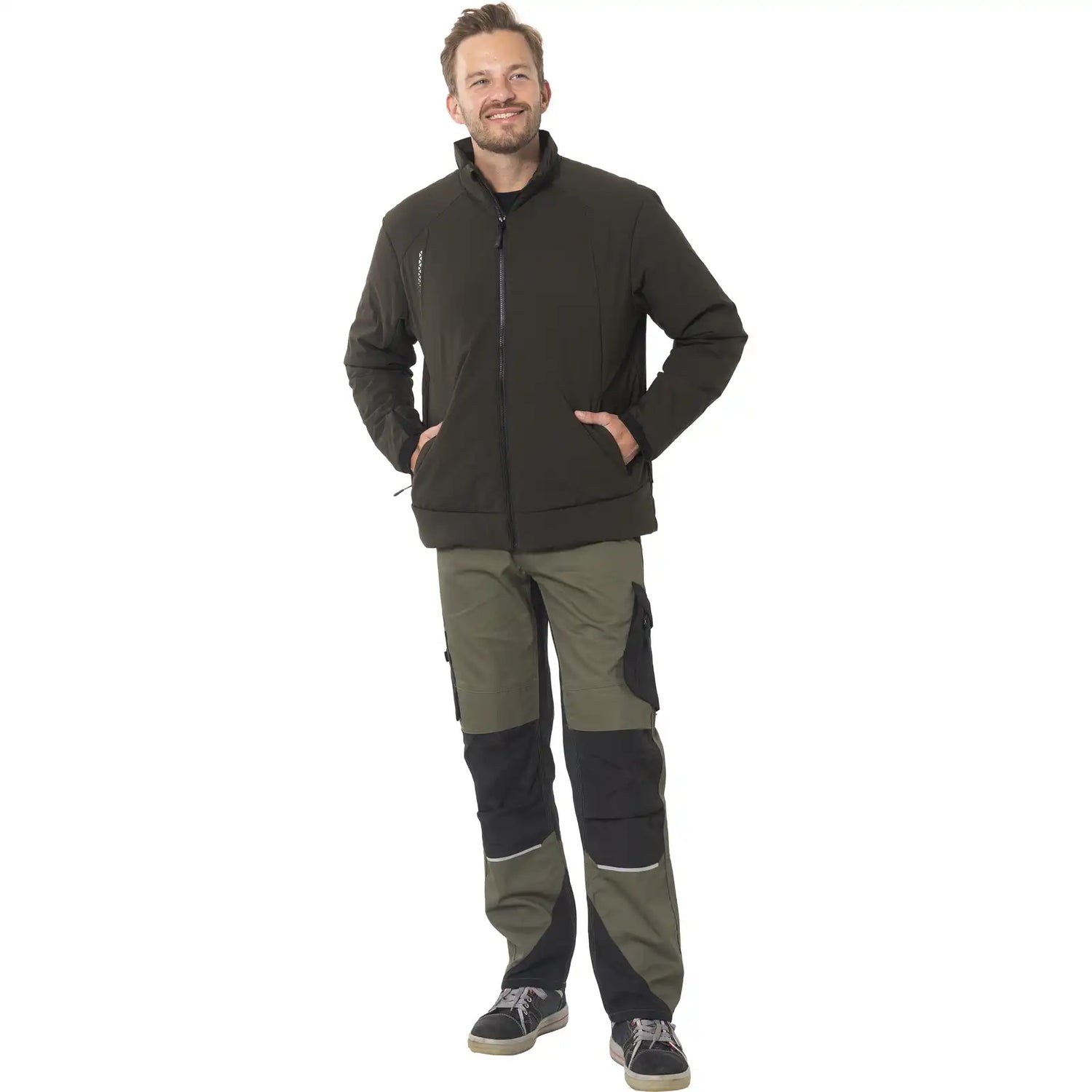 Planam Hygge Jacke oliv XS oliv - Produktbild mit Model