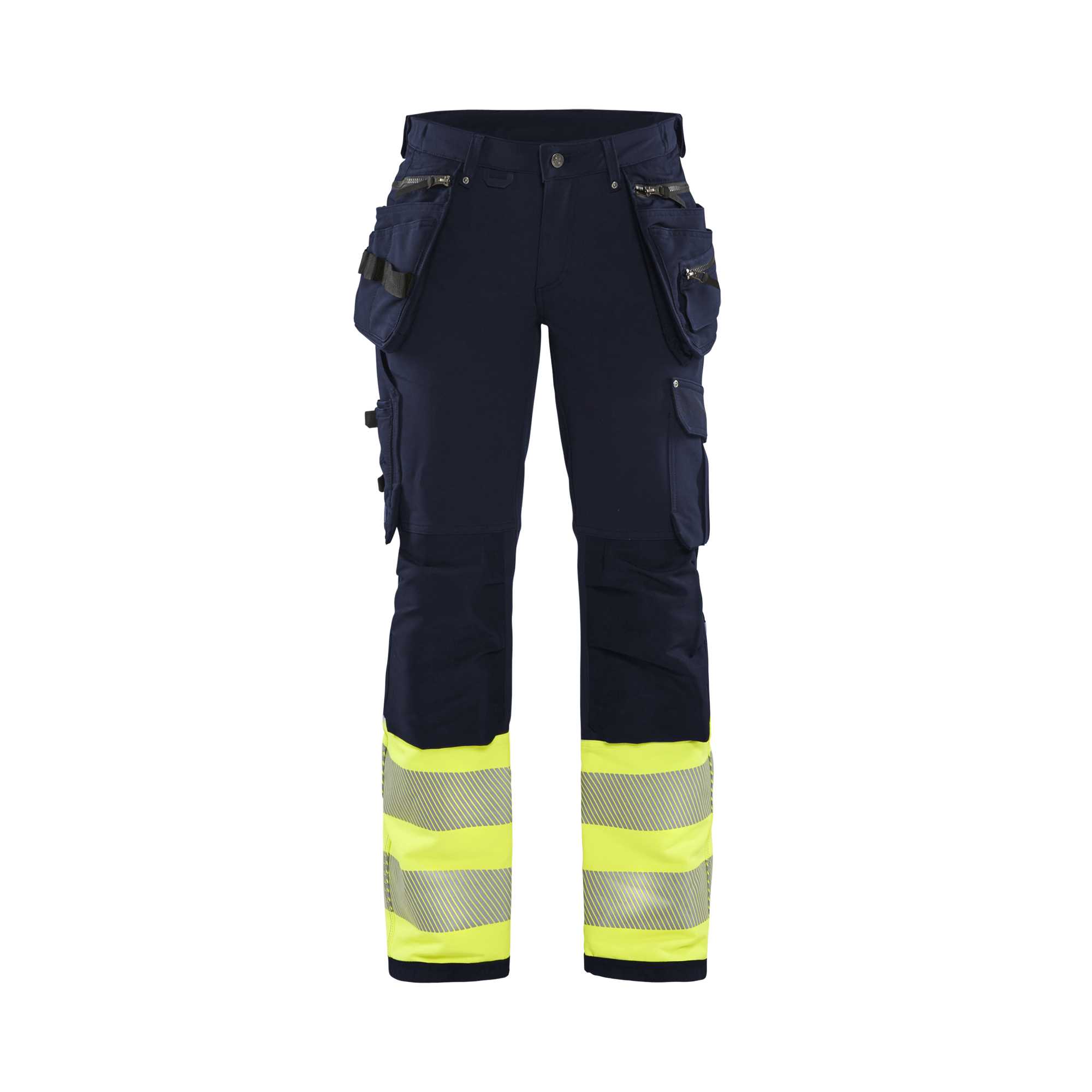 BLAKLADER 71931642 | Women's hi vis trouser with 4 way stretch Hi Vis Reflective Work Trousers Women - Water Repellent