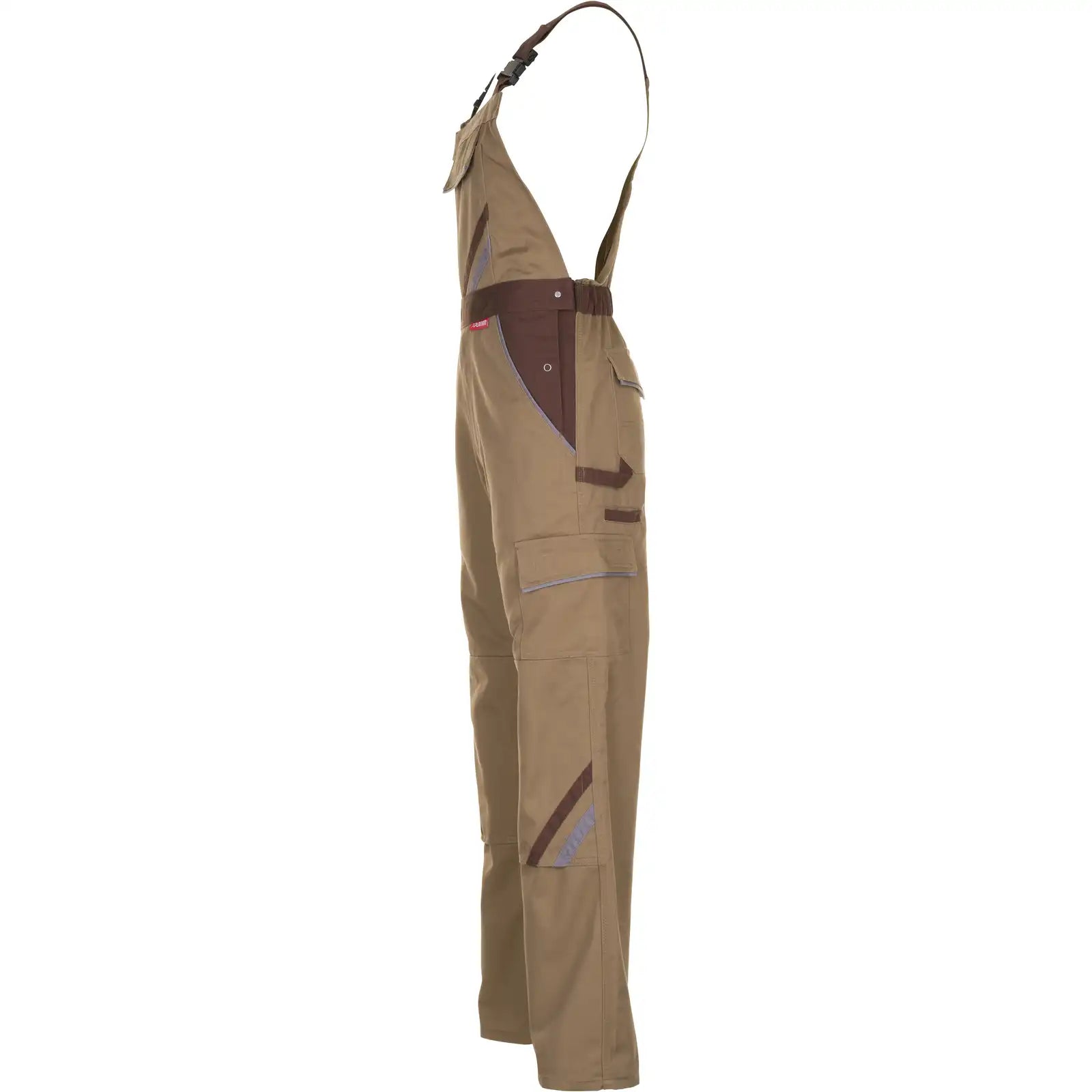 Planam Highline Latzhose khaki/braun/zink 102 khaki/braun/zink - Produktbild ohne Model
