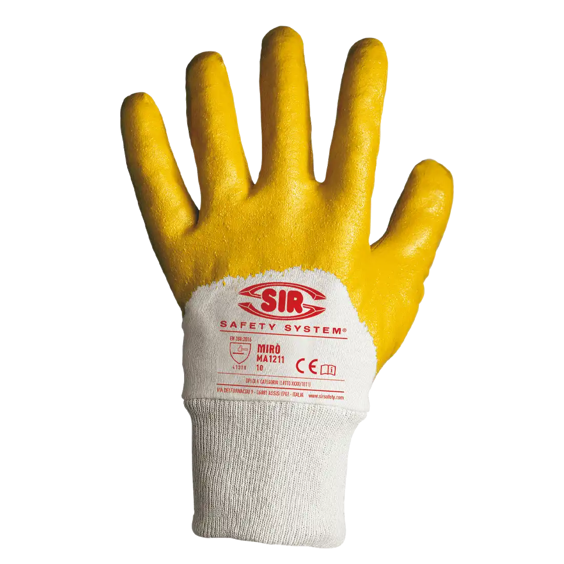 SIR SAFETY MIRÒ AREATED Work Gloves - NBR Coated - 12 Pairs