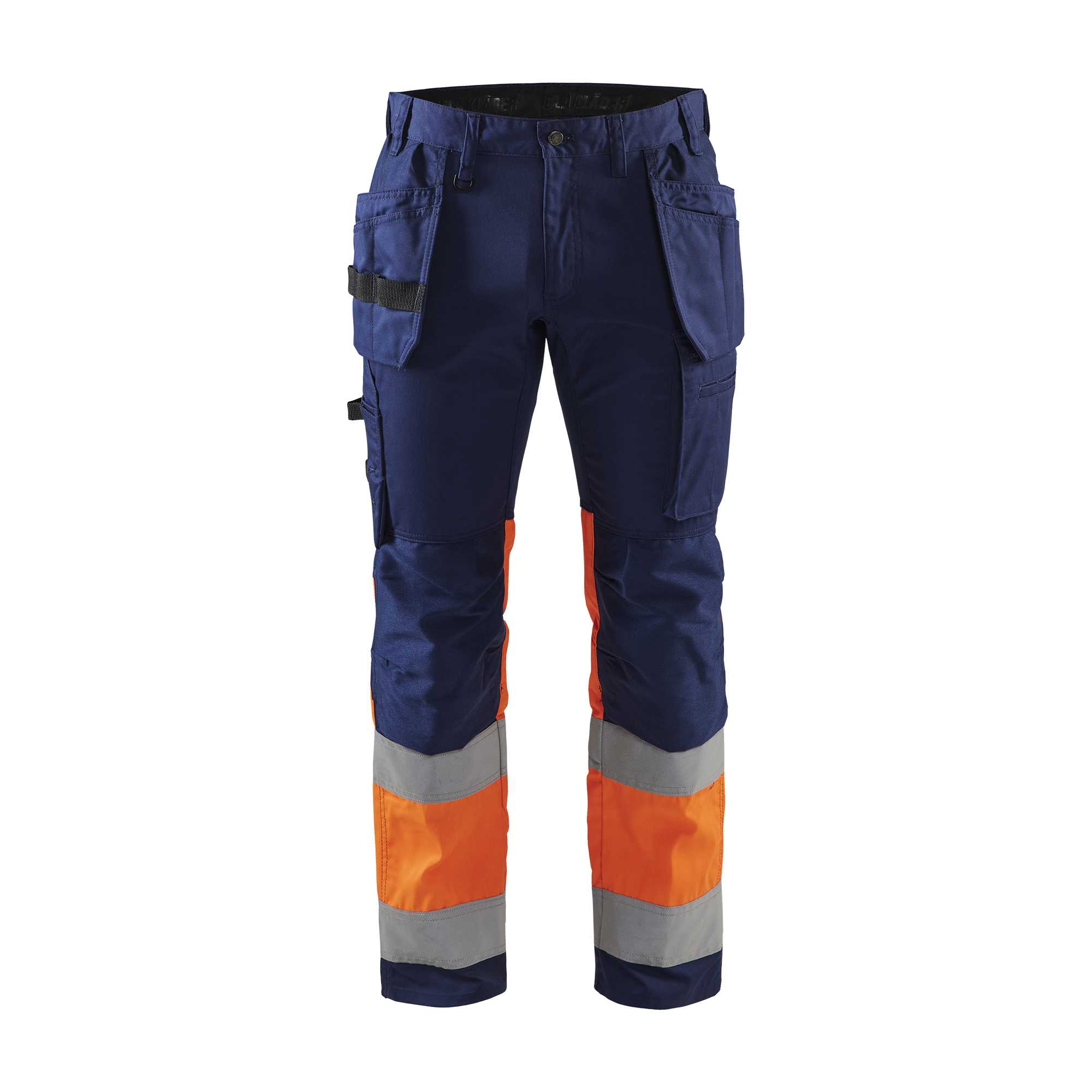 BLAKLADER 15581811 | Hi Vis trousers with stretch Hi Vis Reflective Work Trousers Men - stretch fabric