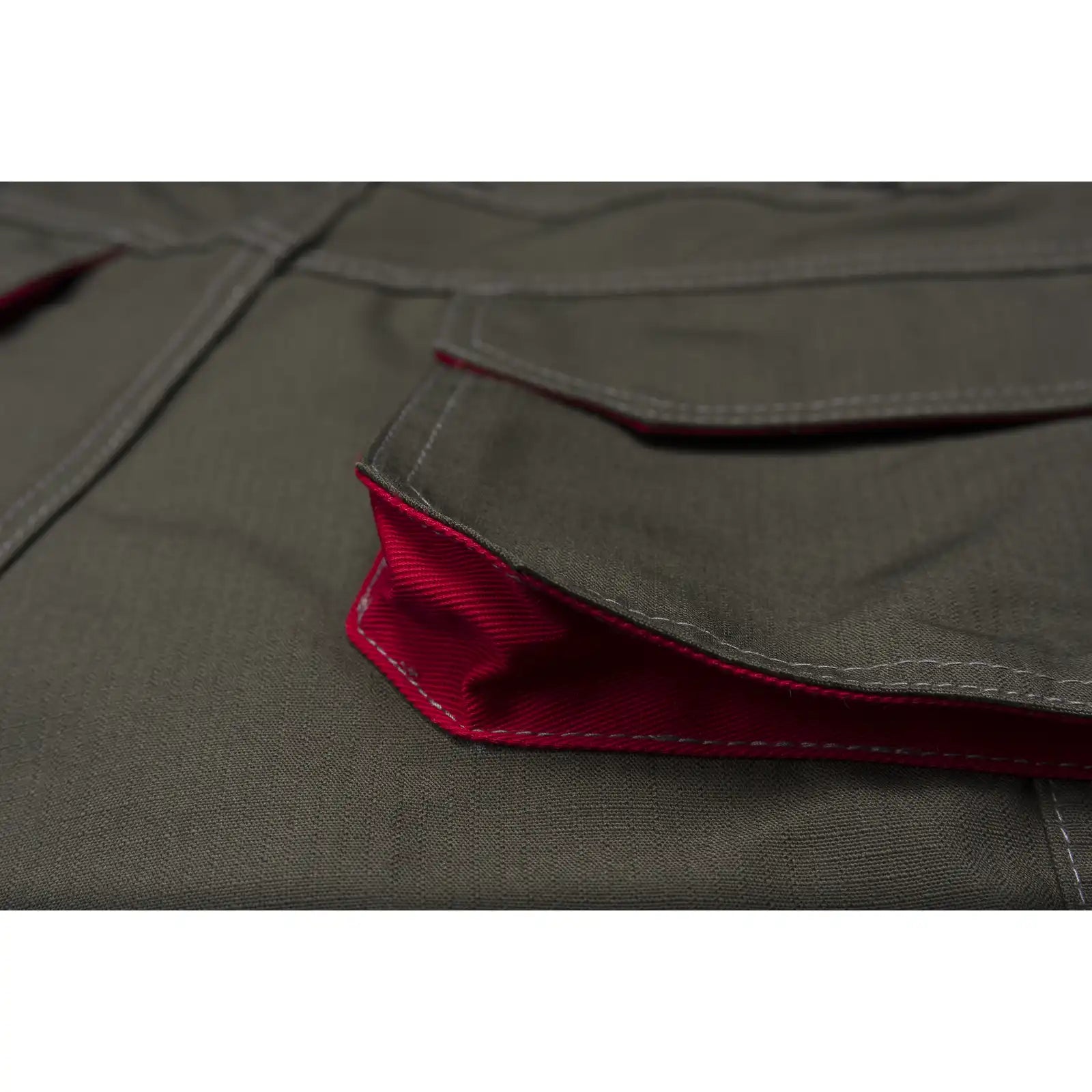 Planam Basalt Shorts oliv/rot S oliv/rot - Extra Detailbild