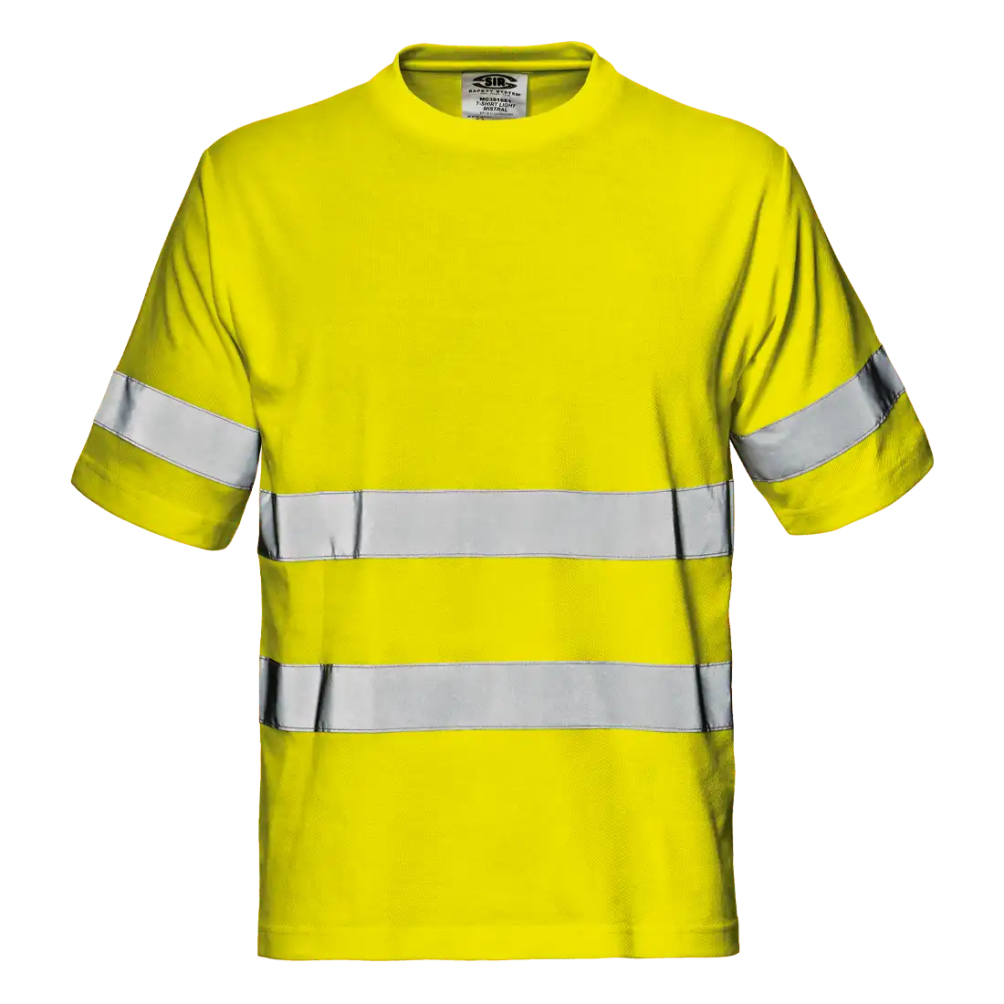 SIR SAFETY LIGHT MISTRAL Hi Vis Reflective Short Sleeve Work T-Shirt MEN - 55% Cotton