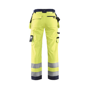 BLAKLADER 71672517 | Women's Hi Vis Softshell Trousers Hi Vis Reflective Work Trousers Women - Waterproof