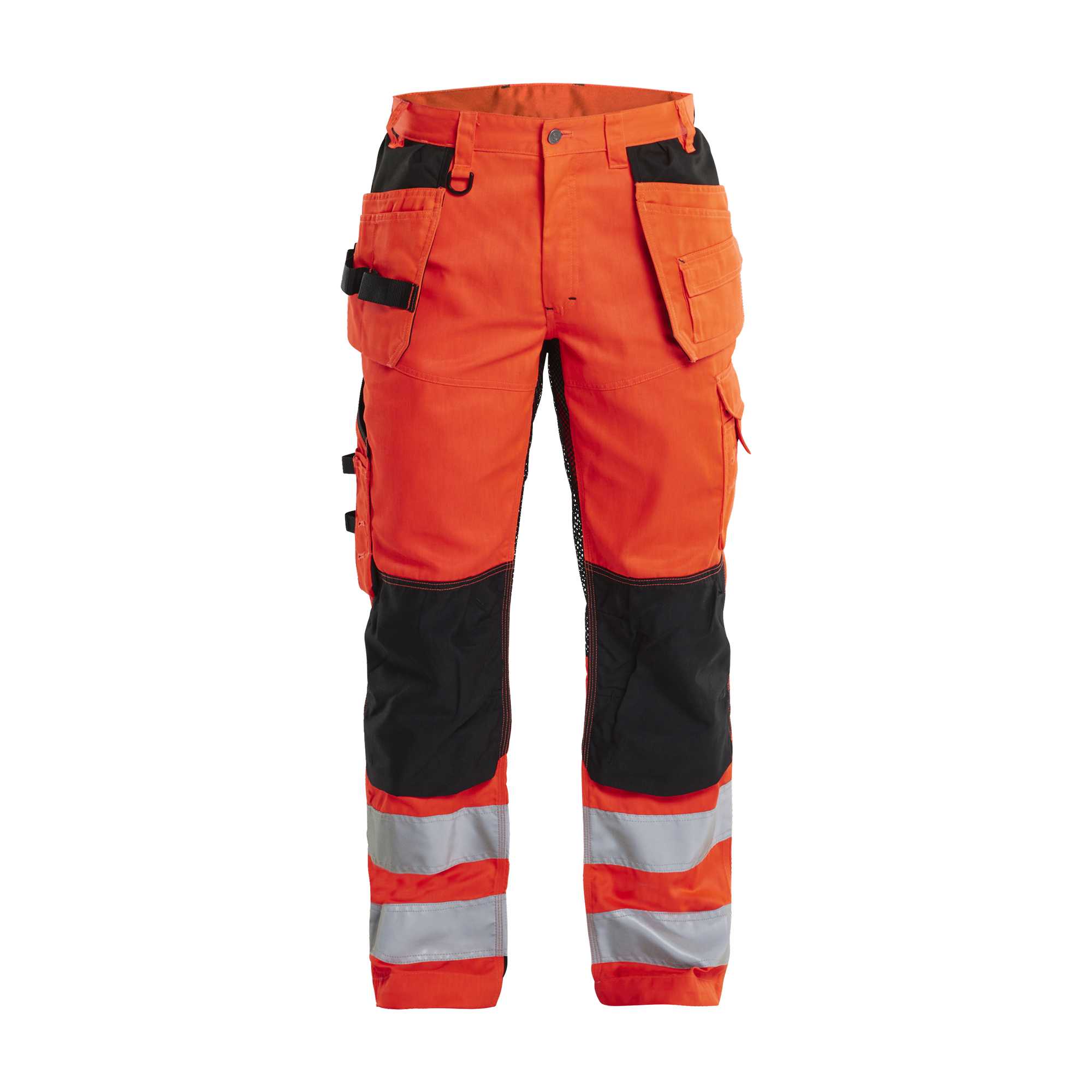 BLAKLADER 15651811 | Ventilated Hi Vis trousers Hi Vis Reflective Work Trousers Men - Mesh Panels