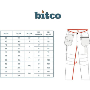 BITCO MAAS Painters Work Pants - Water-Oil Repellent - Cordura Reinforced Kneepads - Flexible Fabric - Image 2