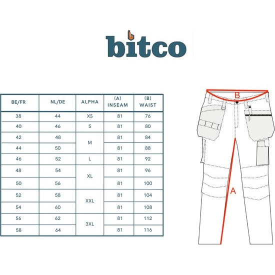BITCO RUPEL Painters Work Pants - Water-Oil Repellent - Cordura Reinforced Kneepad Pockets - Ultra Stretch - Image 10