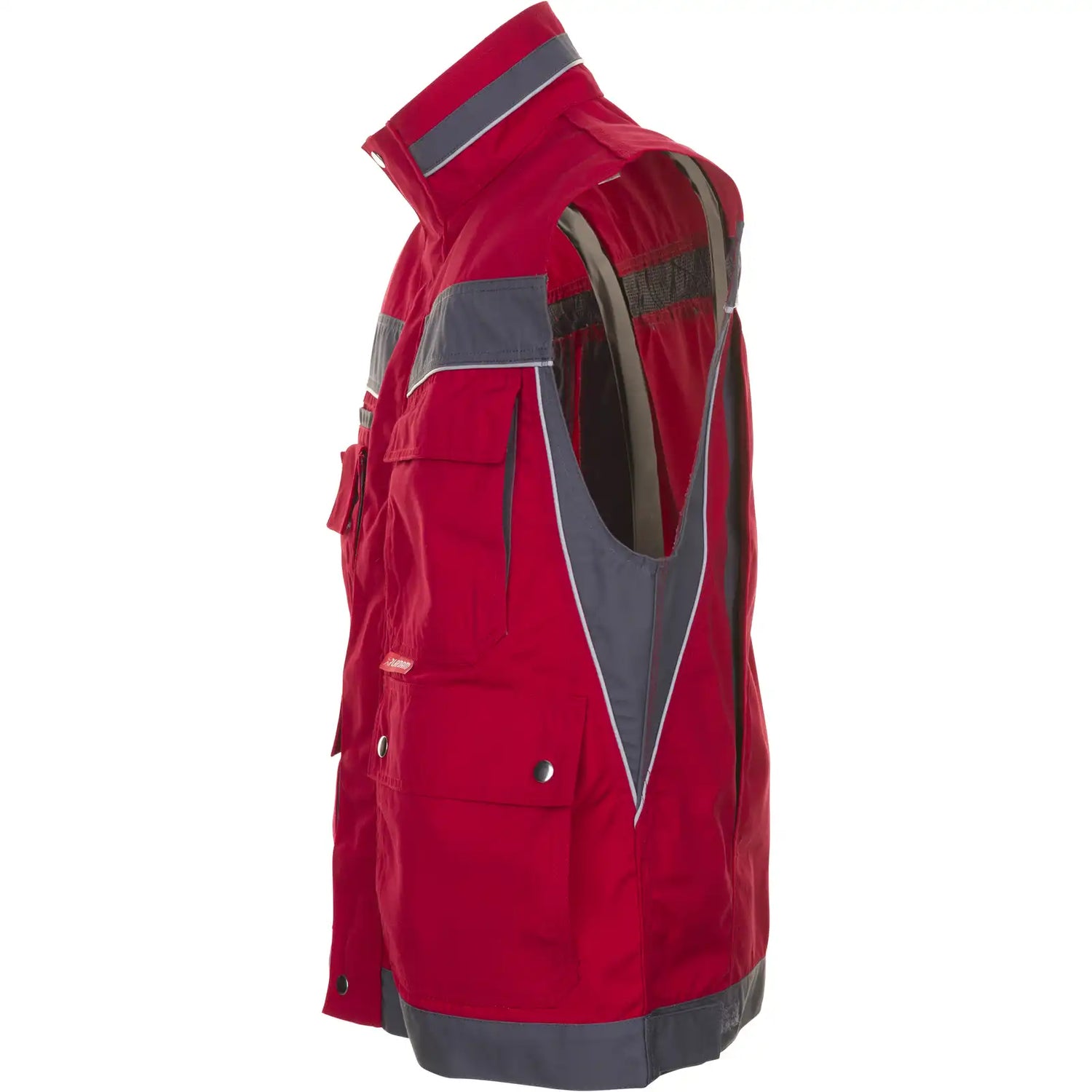 Planam Plaline Weste rot/schiefer XS rot/schiefer - Produktbild ohne Model
