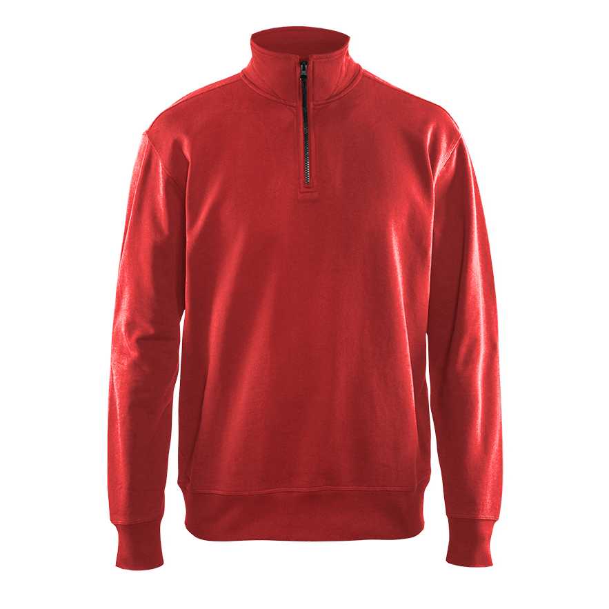 BLAKLADER 33691158 Sweatshirt with Half Zip Work Sweatshirt MEN - 100% Cotton