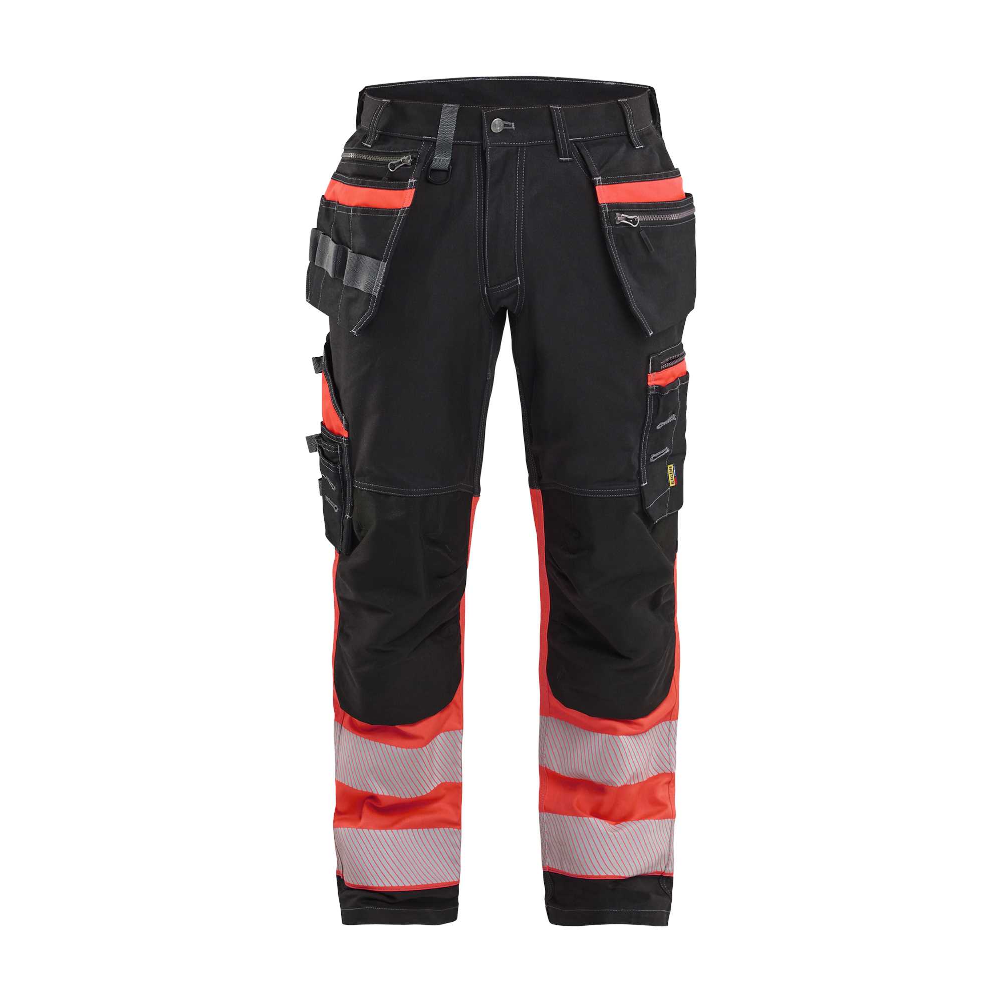 BLAKLADER 17941370 Hi Vis trousers with stretch Hi Vis Reflective Work Trousers Men - 100% Cotton