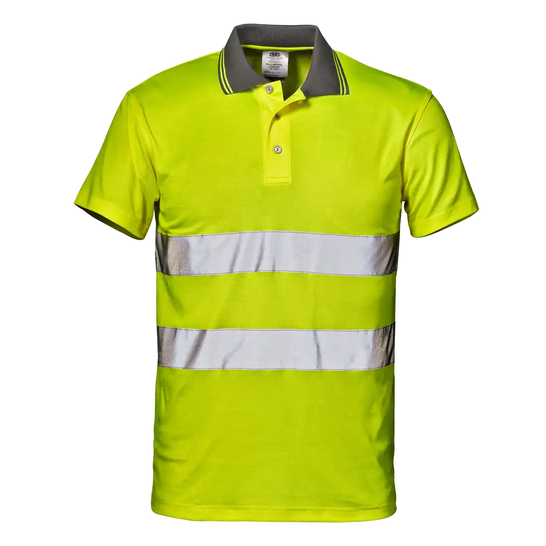 MISTRAL CONFORT POLO SHIRT - Class 2 - Double Reflective Band - Double Jersey Piquet - Image 1