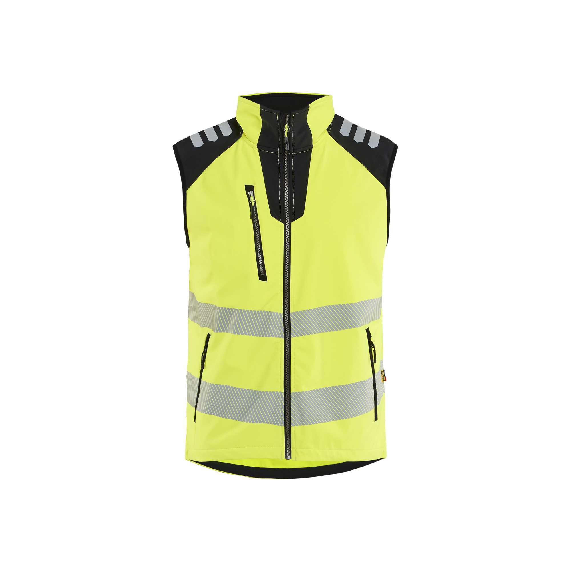 BLAKLADER 30912513 SOFTSHELL VEST HI VIS Hi Vis Reflective Work Softshell Vest MEN - Waterproof