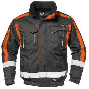 CONTENDER JACKET Workjacket - Hi-Vis Inserts - Waterproof Polyester - Windproof Flap - Image 1