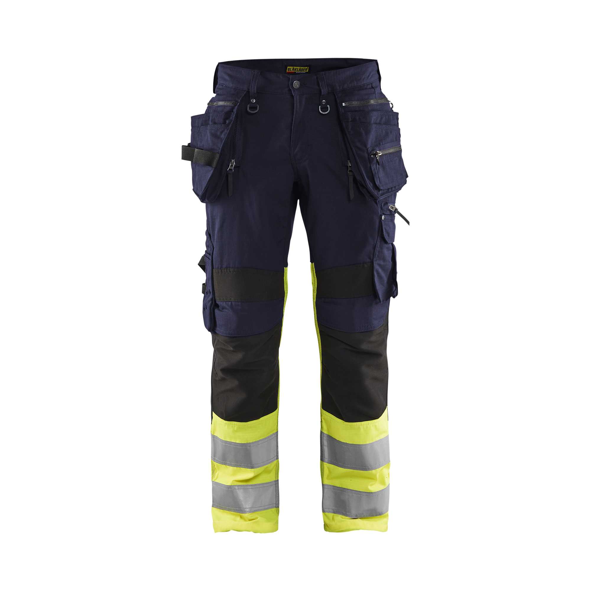 BLAKLADER 19941330 | Hi Vis trousers with stretch Hi Vis Reflective Work Trousers Men - Ripstop Fabric