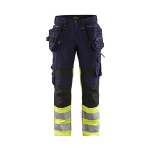 BLAKLADER 19941330 | High Vis-broek met stretch High Vis Reflecterende Werkbroek Heren - Ripstop-stof