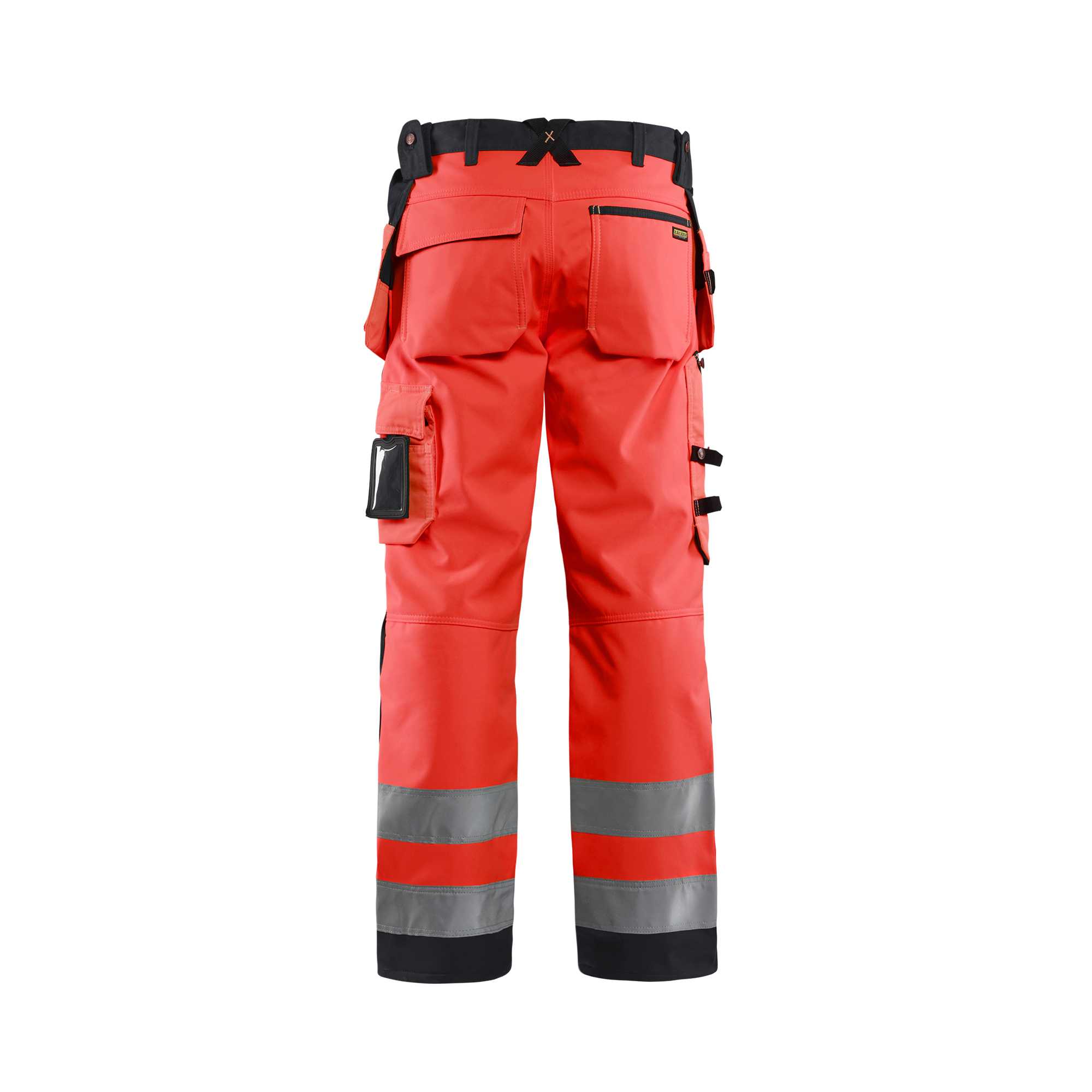 BLAKLADER 15672517 Hi Vis Softshell craftsman trousers Hi Vis Reflective Work Trousers Men - Waterproof