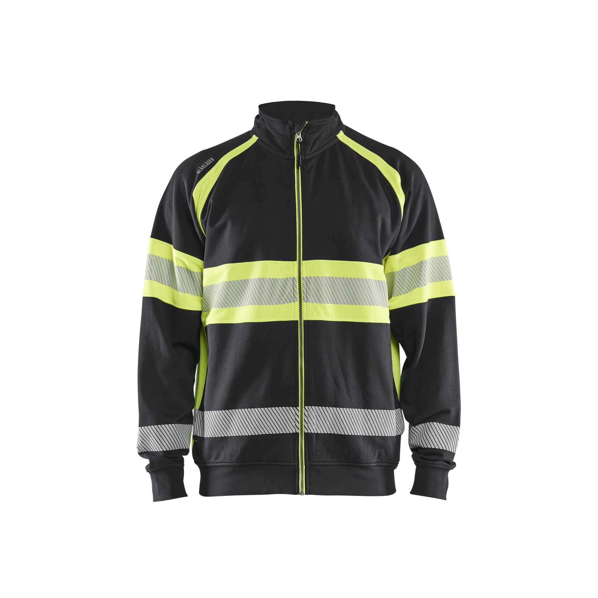 BLAKLADER 35511158 Hi Vis Sweater Hi Vis Reflective Full-zip Work Sweatshirt MEN - 100% Cotton