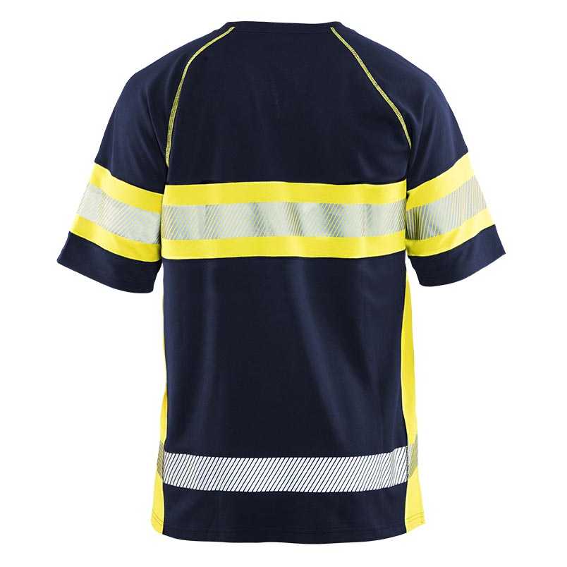 BLAKLADER 33371051 HI VIS T SHIRT Hi Vis Reflective Short Sleeve Work T-Shirt MEN - 100% Polyester