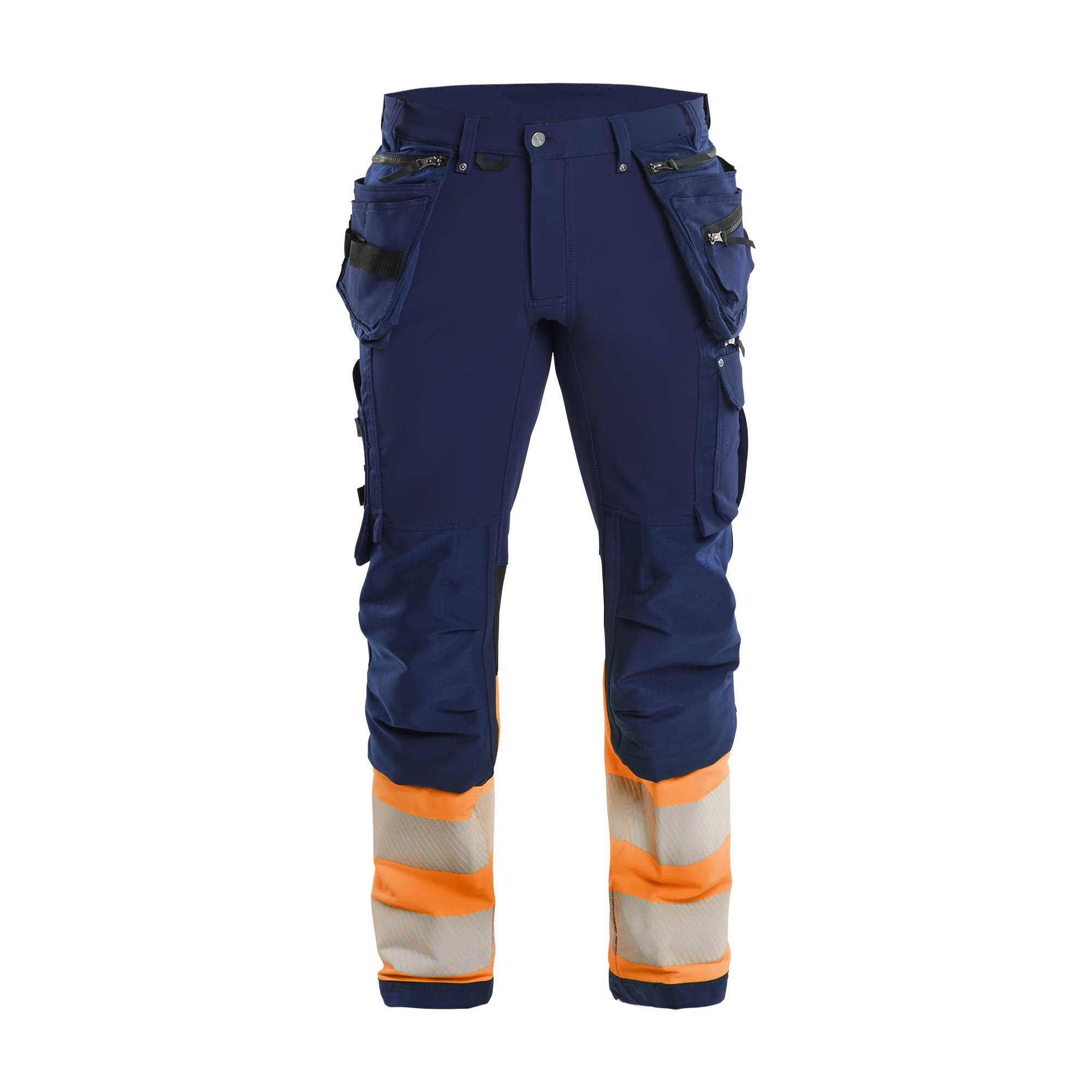 BLAKLADER 19931642 Hi Vis 4 way stretch trousers Hi Vis Reflective Work Trousers Men - Water Repellent