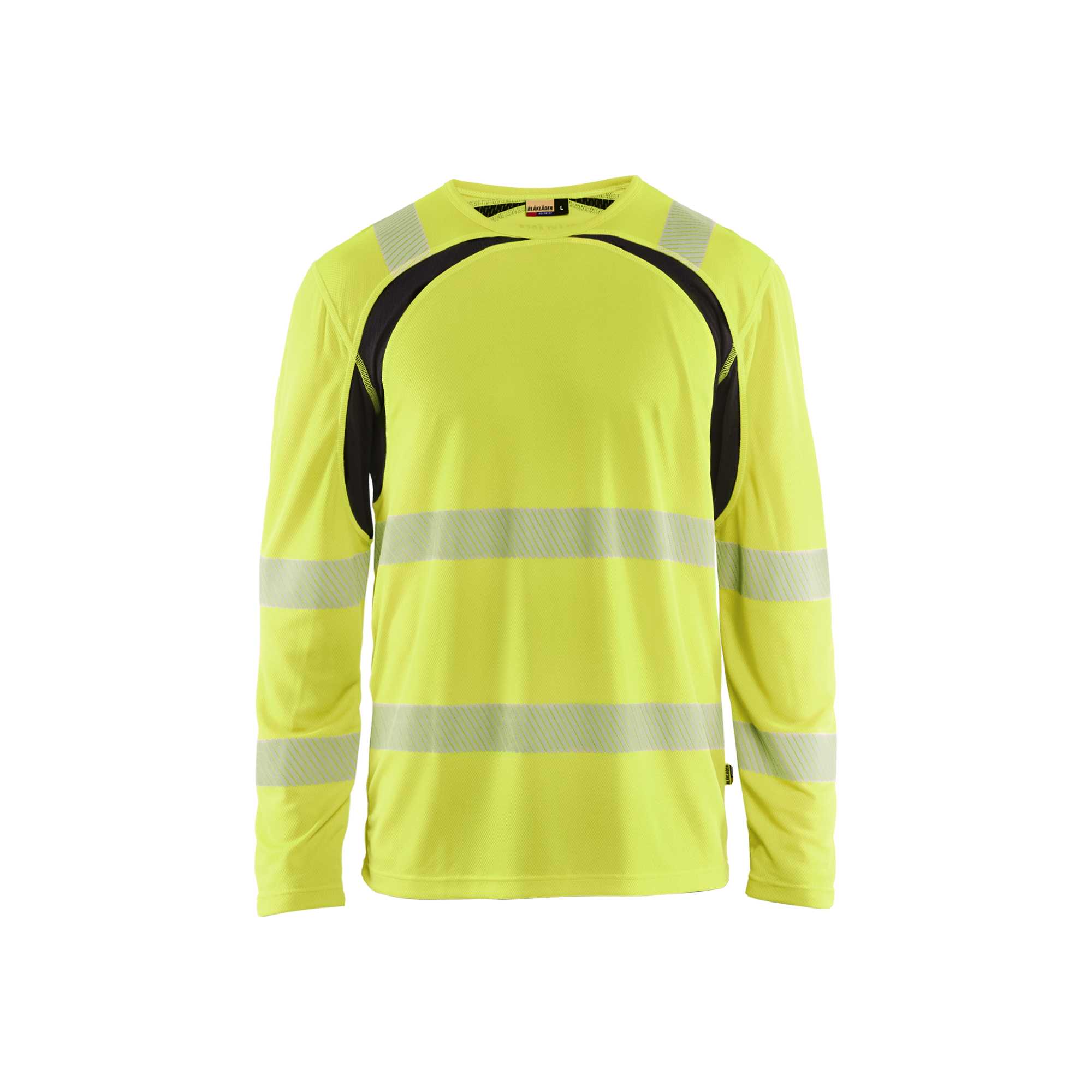 BLAKLADER 35991013 Hi Vis UV Protected Long Sleeved T Shirt Hi Vis Reflective Long Sleeve Work T-Shirt MEN - 100% Polyester