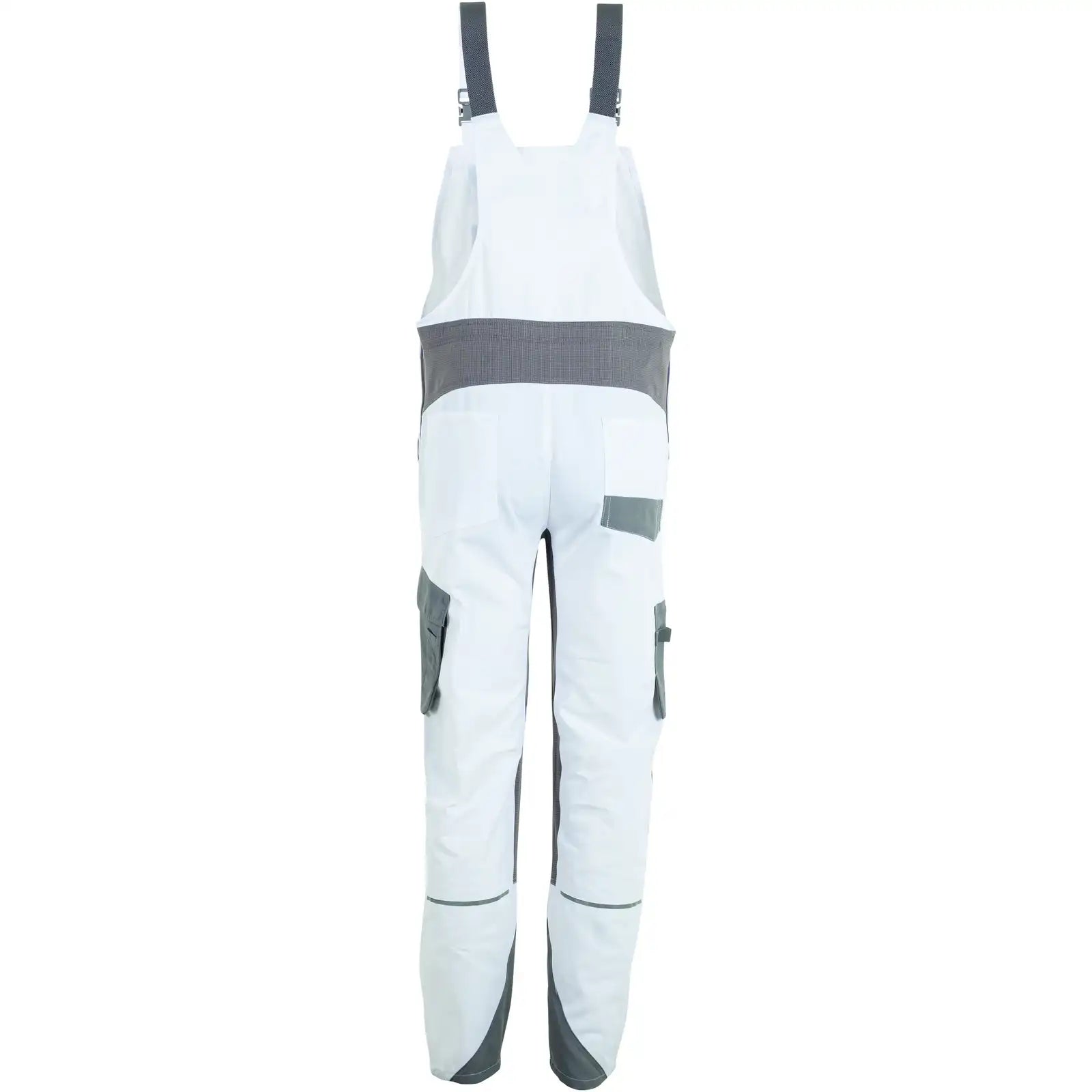 Planam Norit Herren Latzhose weiß/zink         102 weiß/zink - Produktbild ohne Model