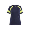 BLAKLADER 35241030 Women's T shirt with Hi Vis Hi Vis Reflective Short Sleeve Work T-Shirt WOMEN - 100% Cotton