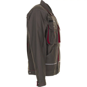 Planam Basalt Bundjacke oliv/rot 102 oliv/rot - Produktbild ohne Model